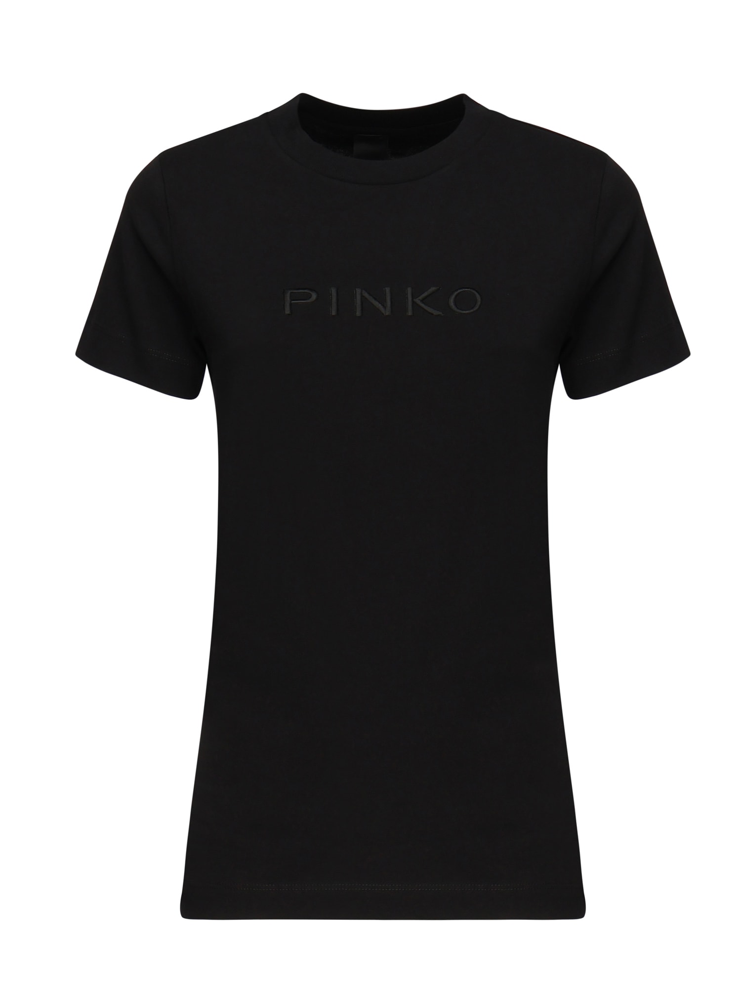 Pinko Logo T-shirt In Black