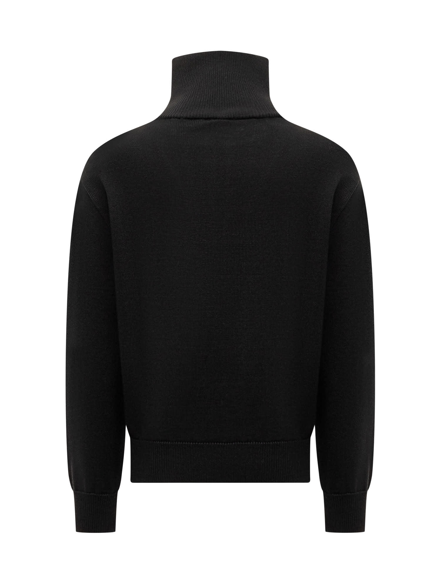 Shop Courrèges Sweater With Logo In Black