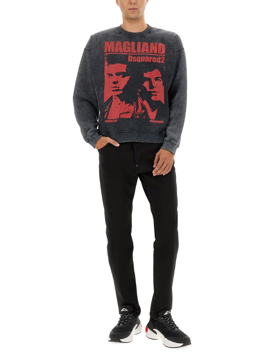 Dsquared2 Dsquared Slated Cotton Dsquared X Magliano Sweatshirt In Gray