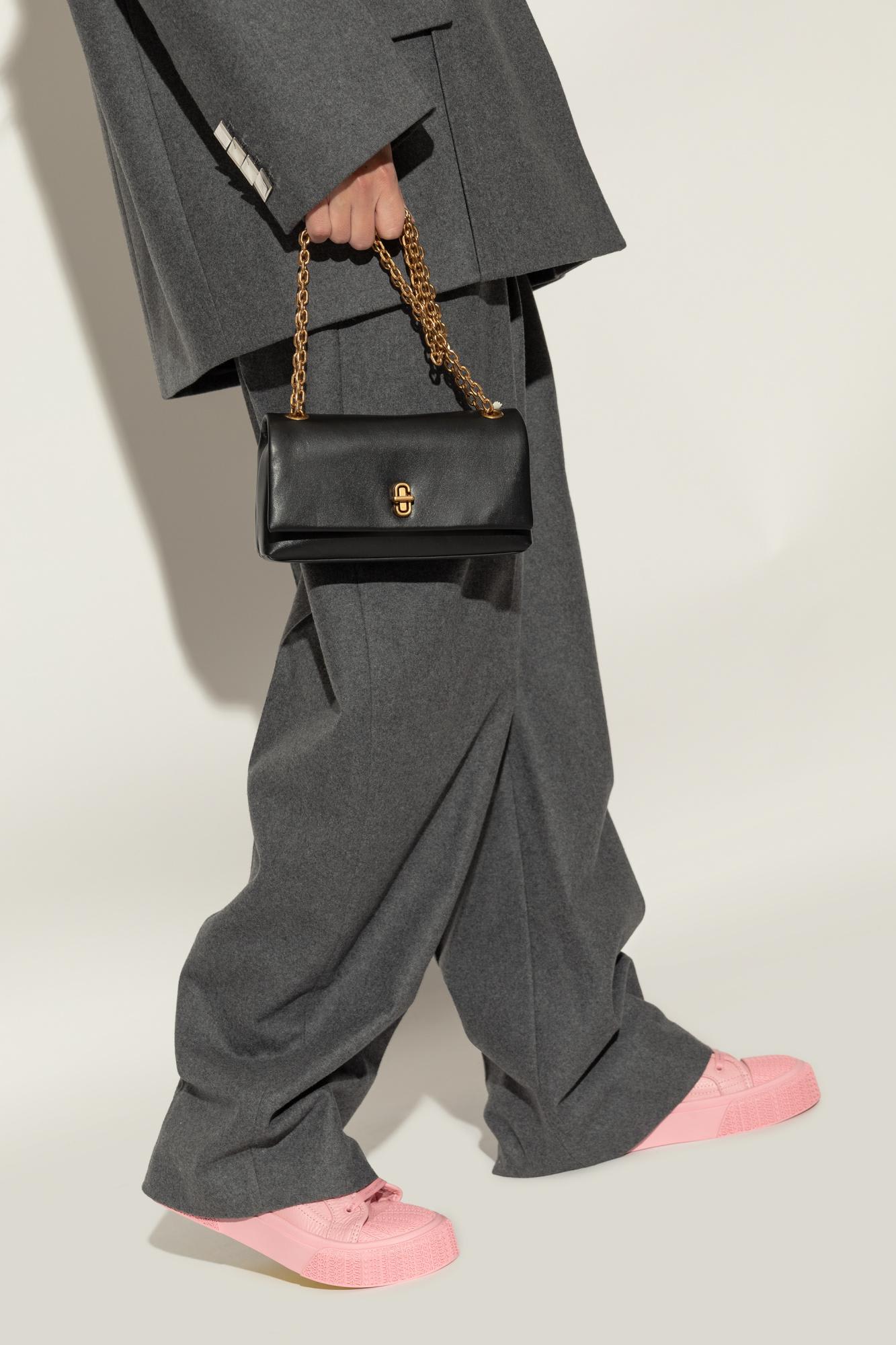 Marc Jacobs Leather Shoulder Wallet In Black