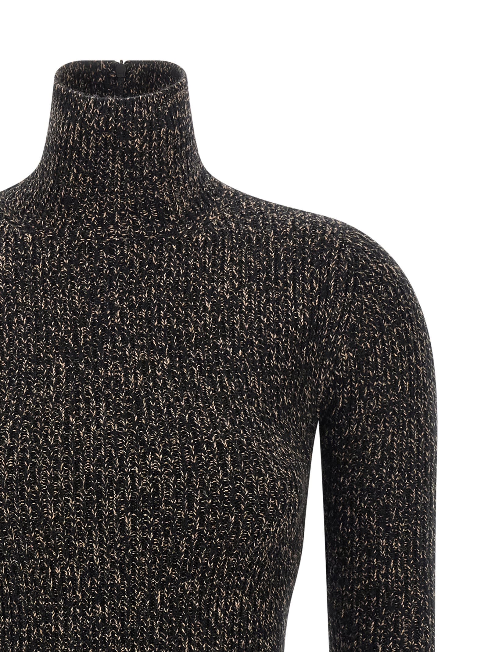 Max Mara Azulene1234 Turtleneck Sweater In Black