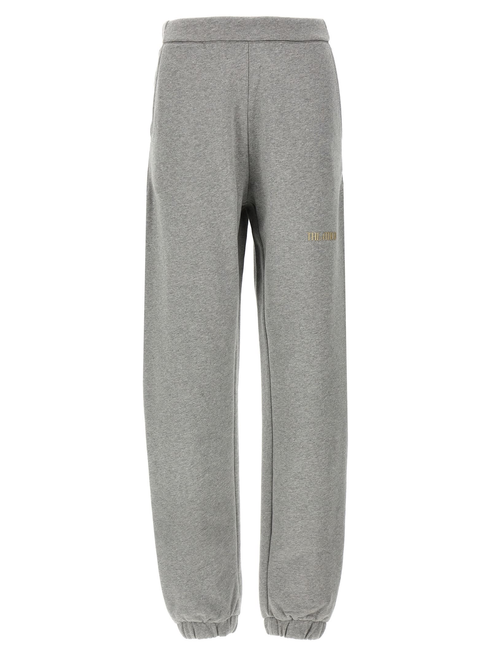 Attico Logo Sweatpants In Gray