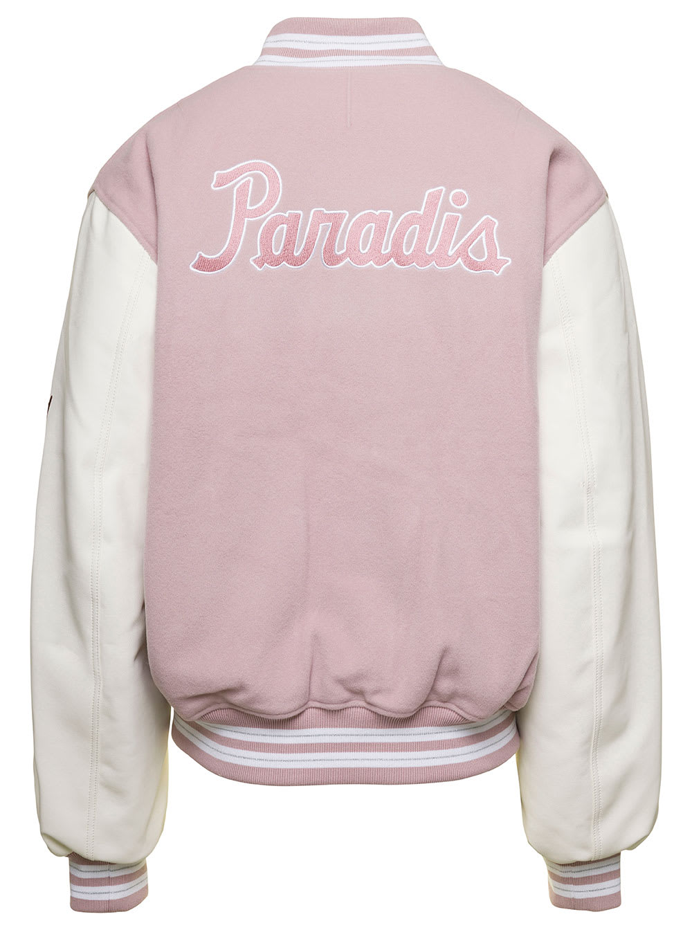Shop 3paradis Varsity Letterman Jacket In Pink