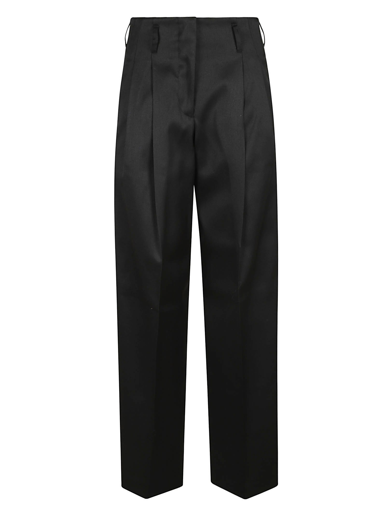 Shop Golden Goose Flavia Wide Leg Trousers In Black