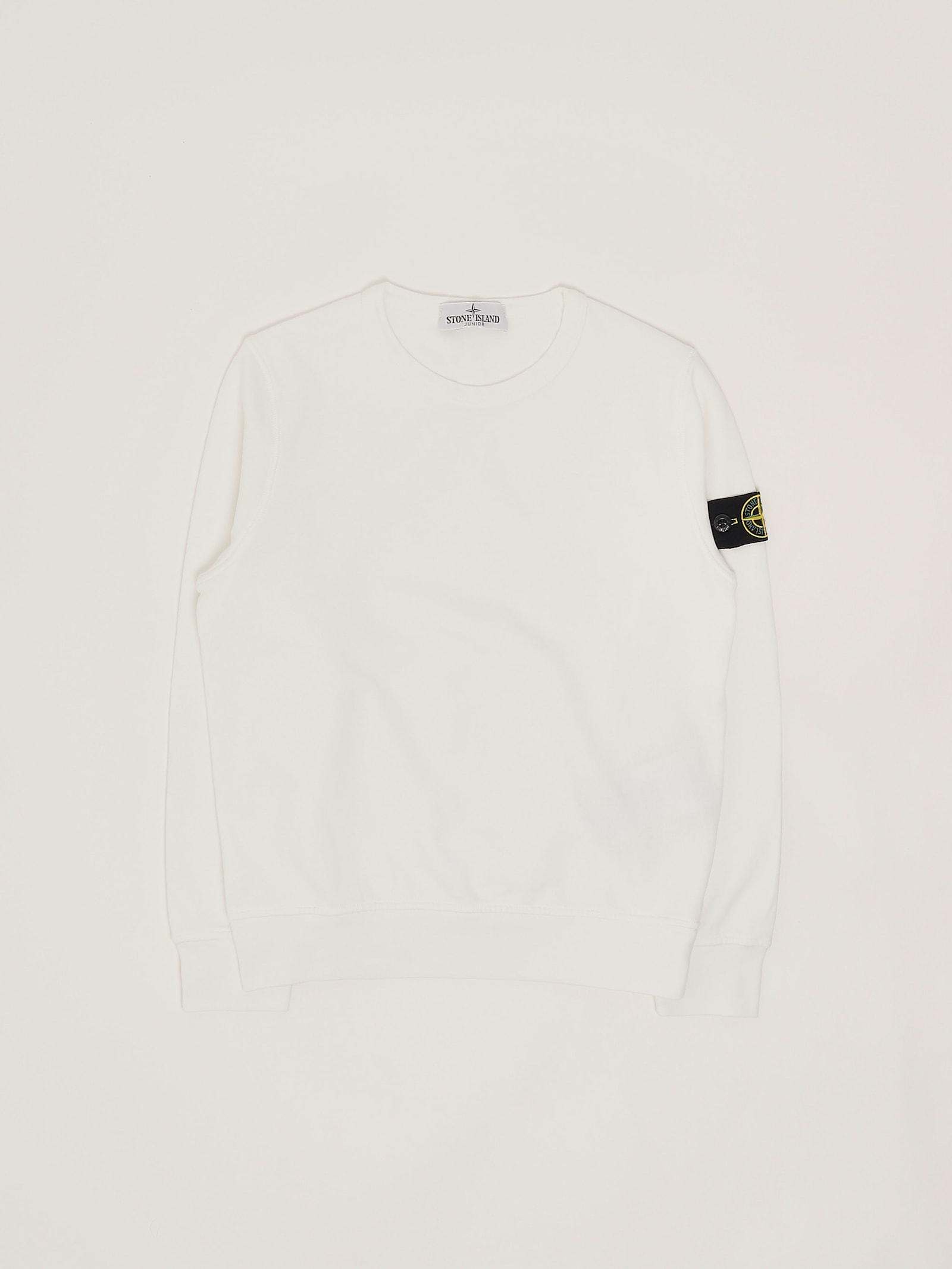 Stone Island Crewneck Sweatshirt In Bianco