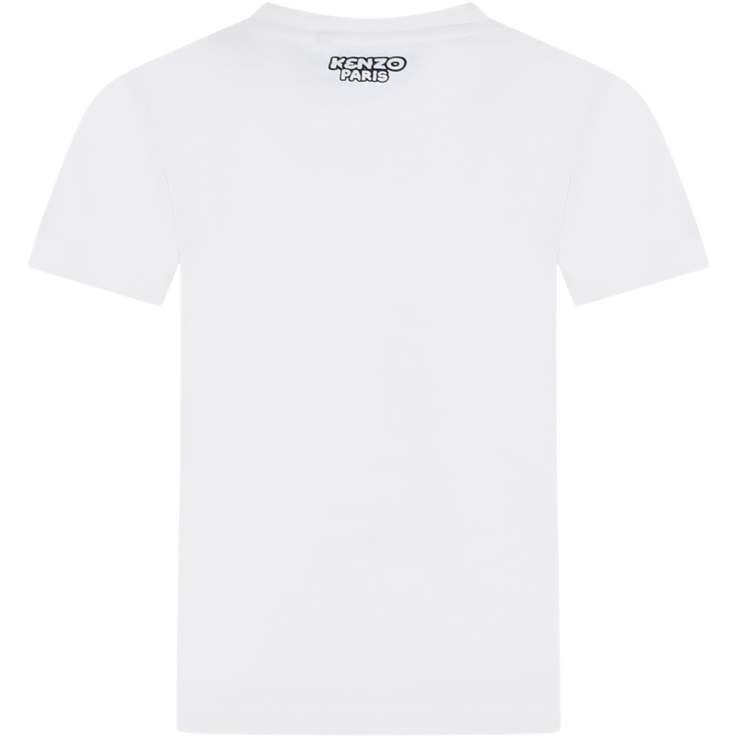 Shop Kenzo White T-shirt For Boy With Logo Print