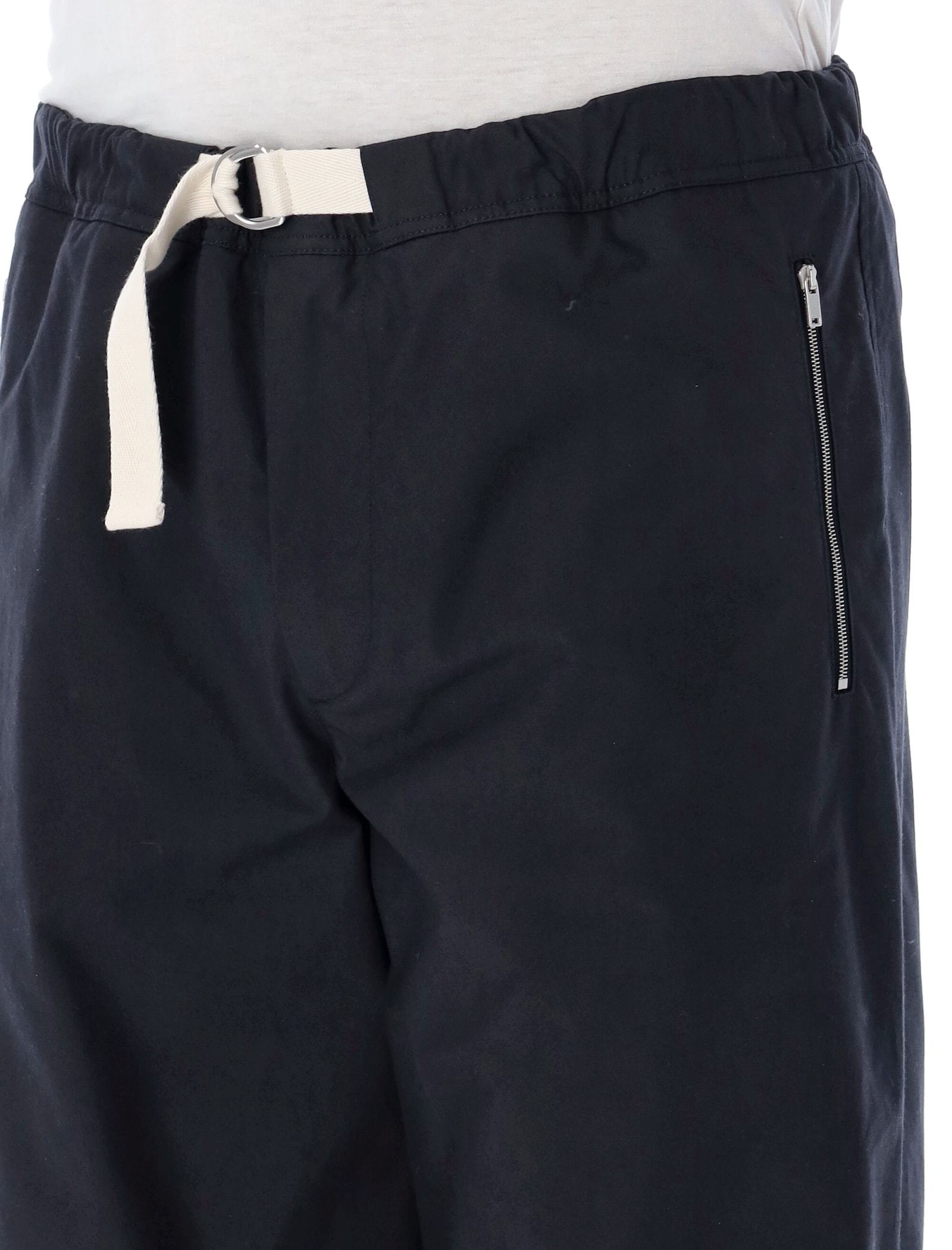 Shop Jil Sander Belted Cargo Pants In Navy