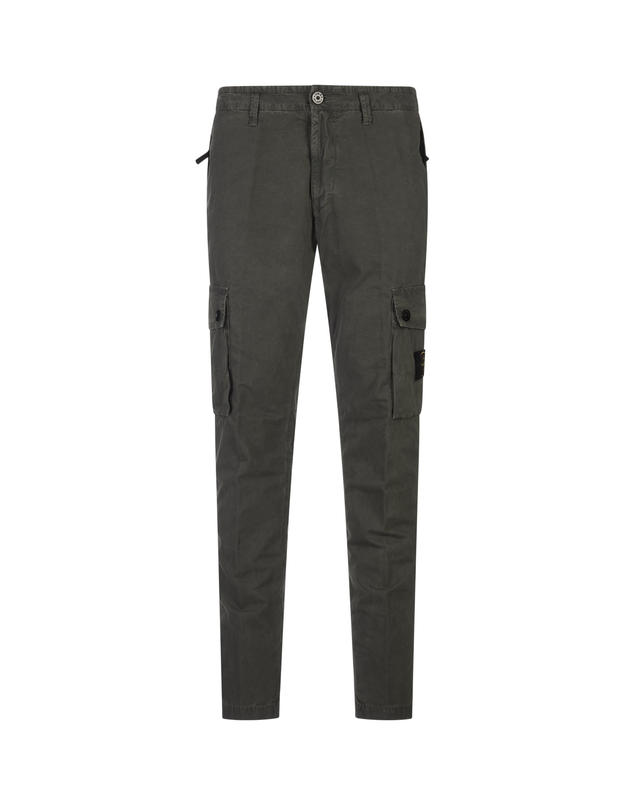 Shop Stone Island Green Cargo Trousers With Old Effect
