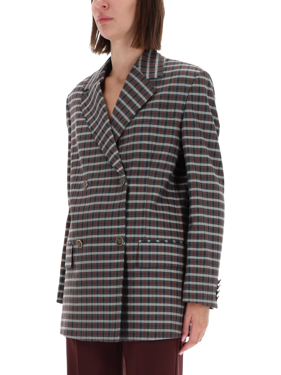 Etro Double-breasted Jacket In Multi