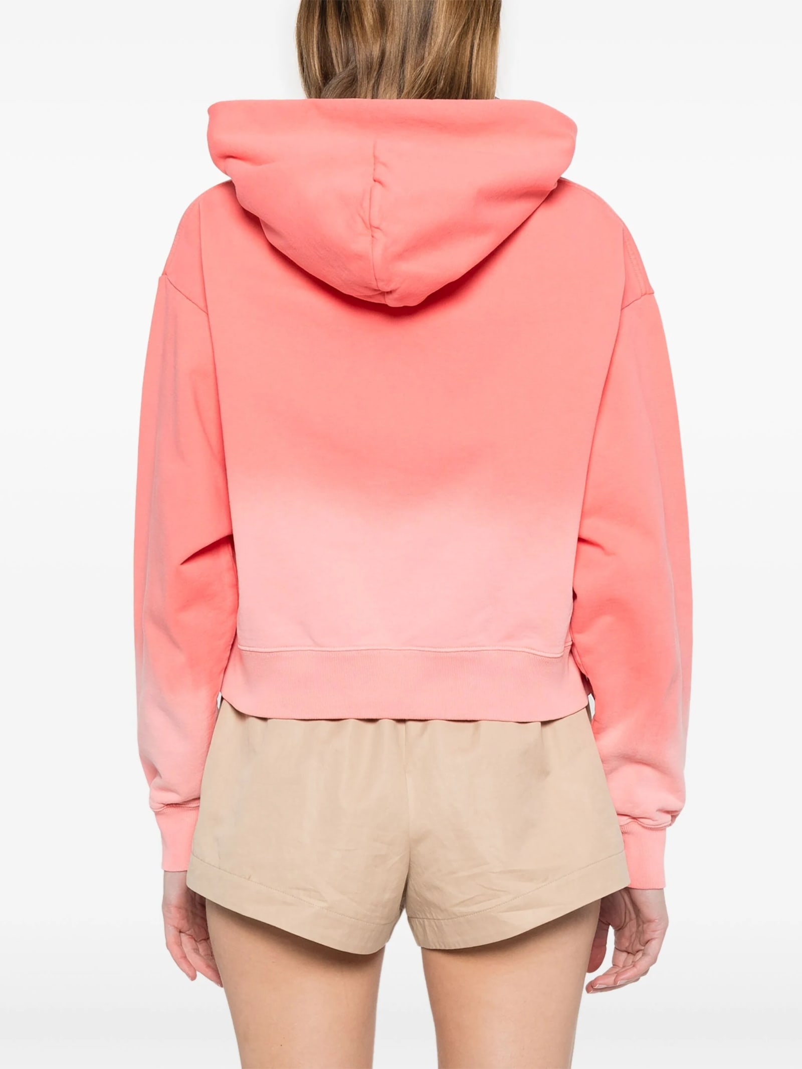 Shop Sporty & Rich Serif Logo Embroidered In Dip Dye Pink
