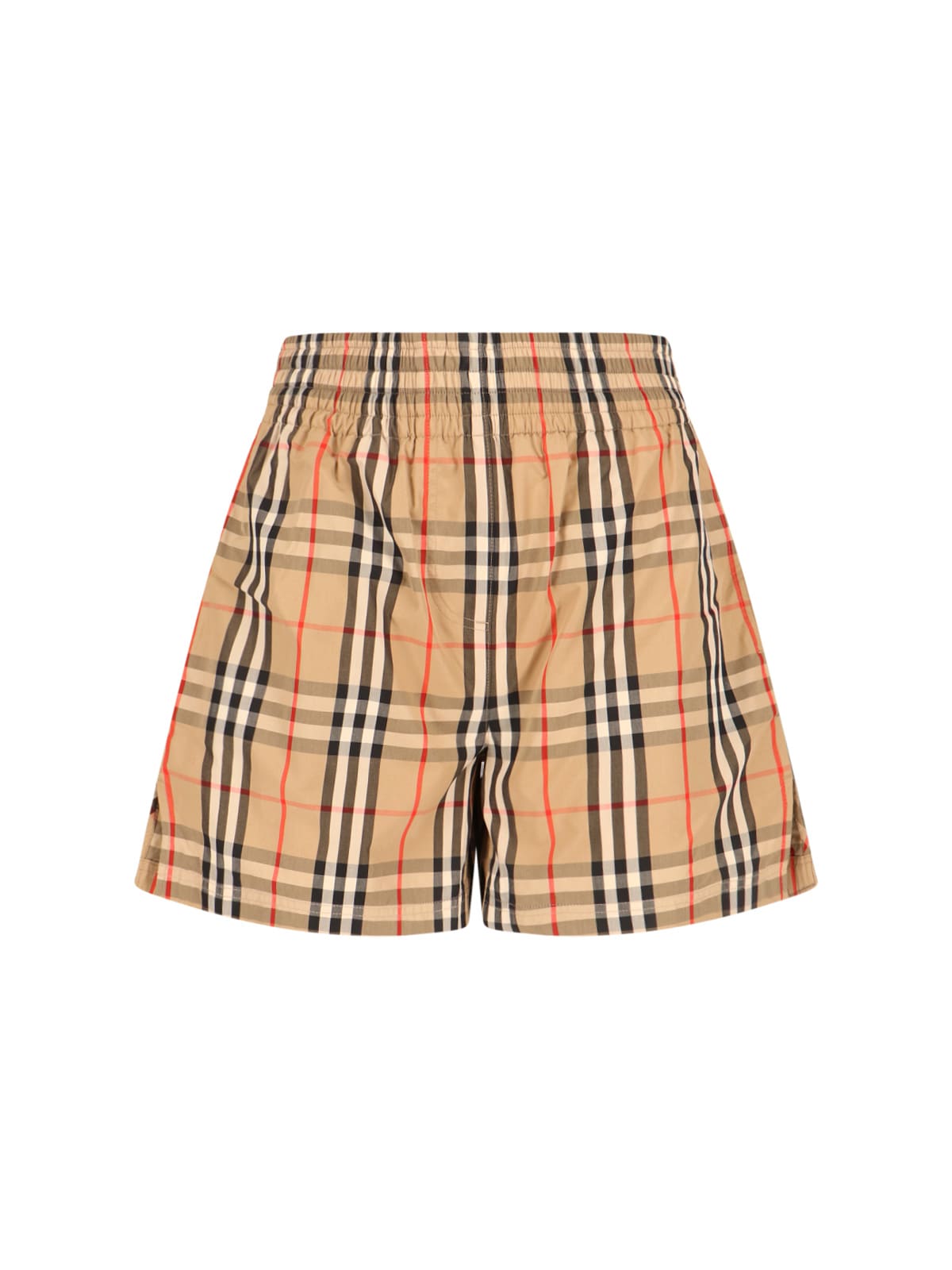 Burberry Check Shorts In Multi