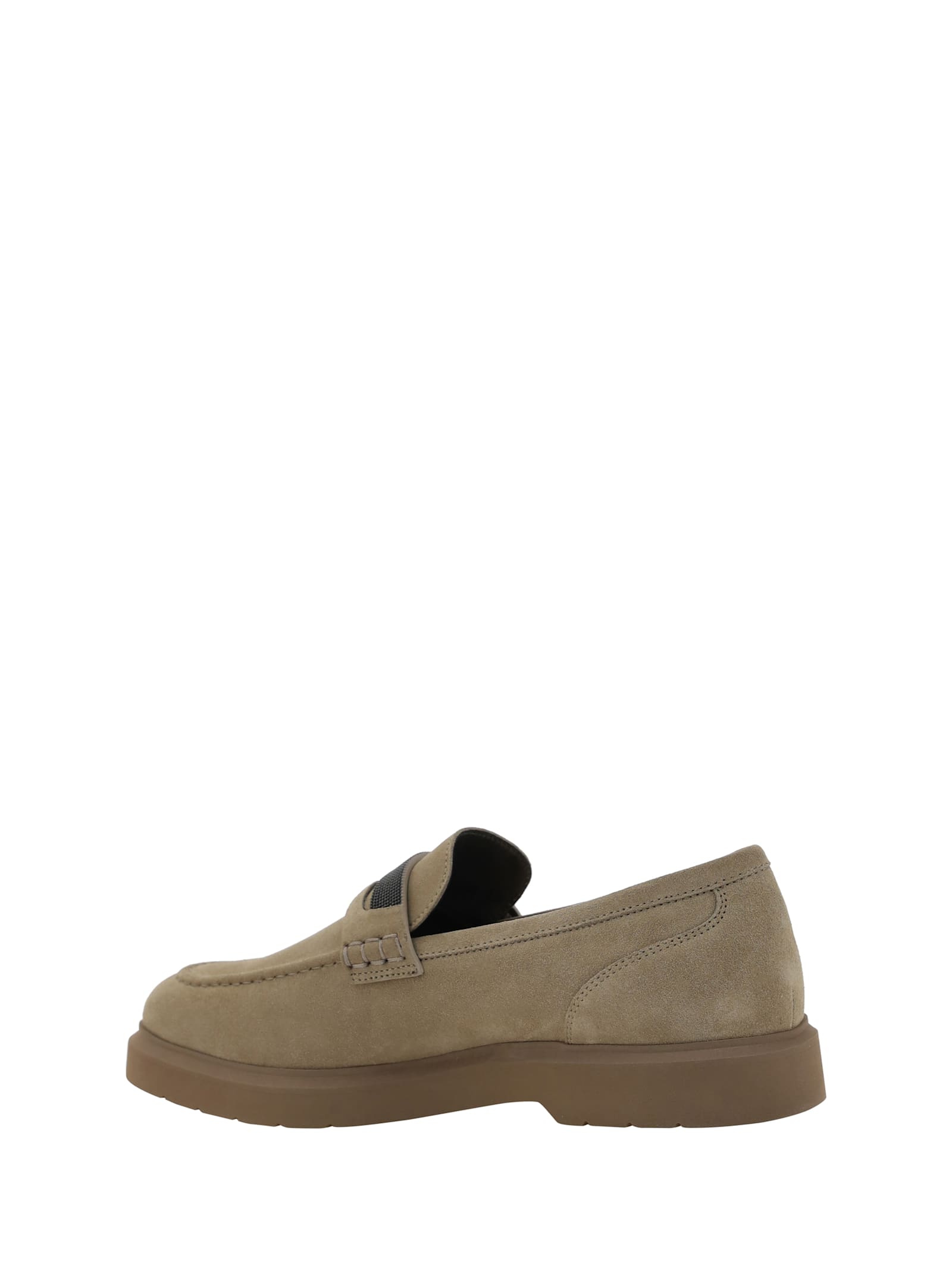 Shop Brunello Cucinelli Loafer Shoes In Anacardo