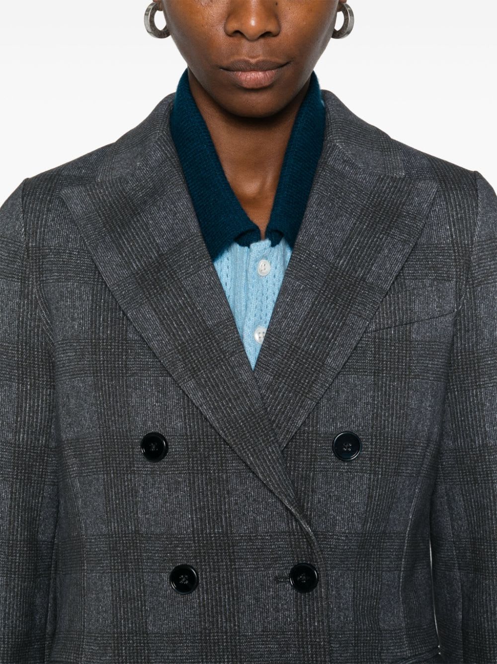 Circolo 1901 Cotton Double-breasted Jacket In Multi