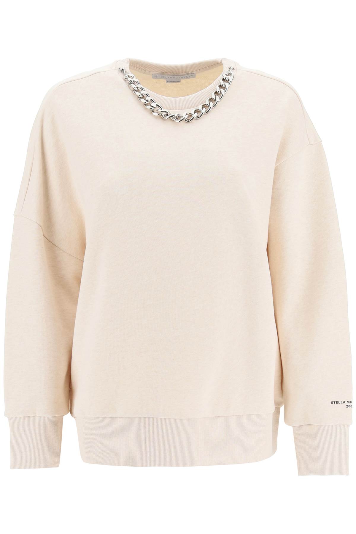 Shop Stella Mccartney Falabella Sweater In Natural Melange (beige)