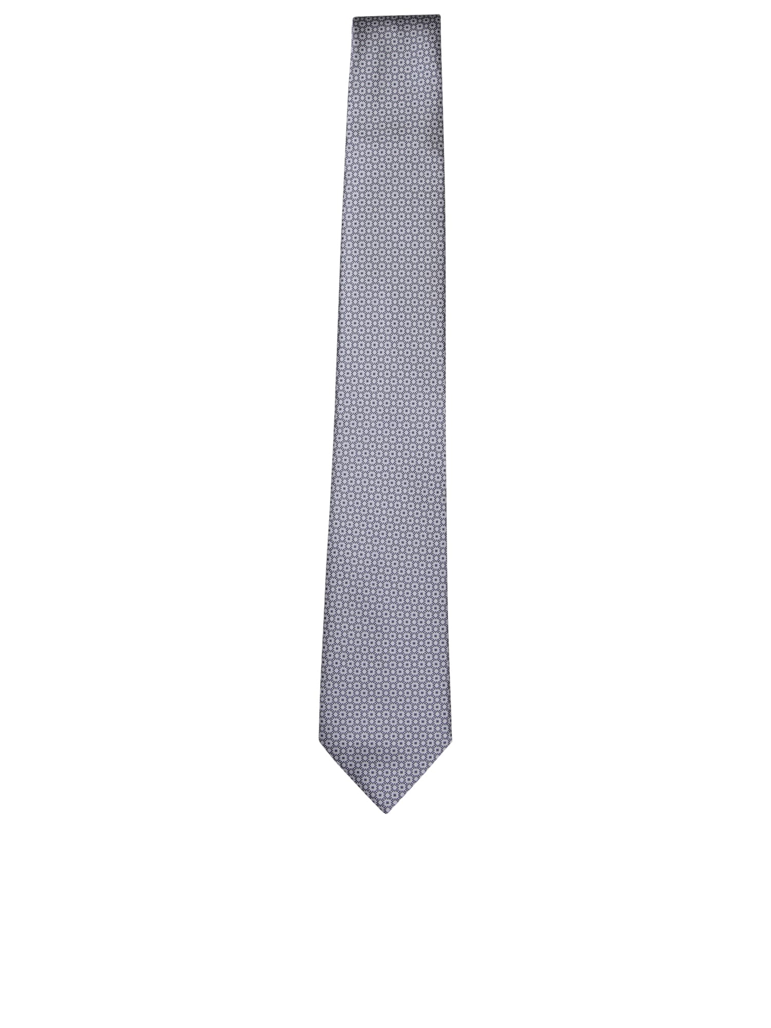 Geometric Grey/light Blue Tie