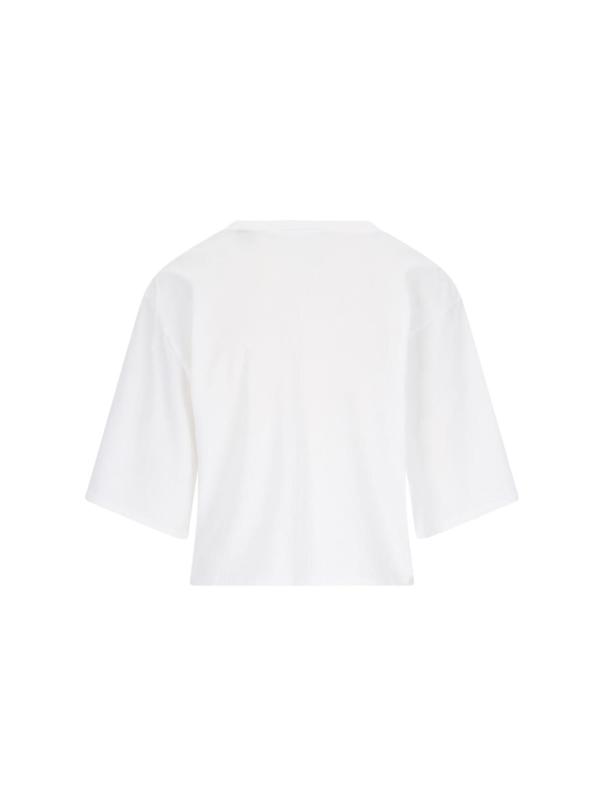Shop Undercover Printed Crop T-shirt In White