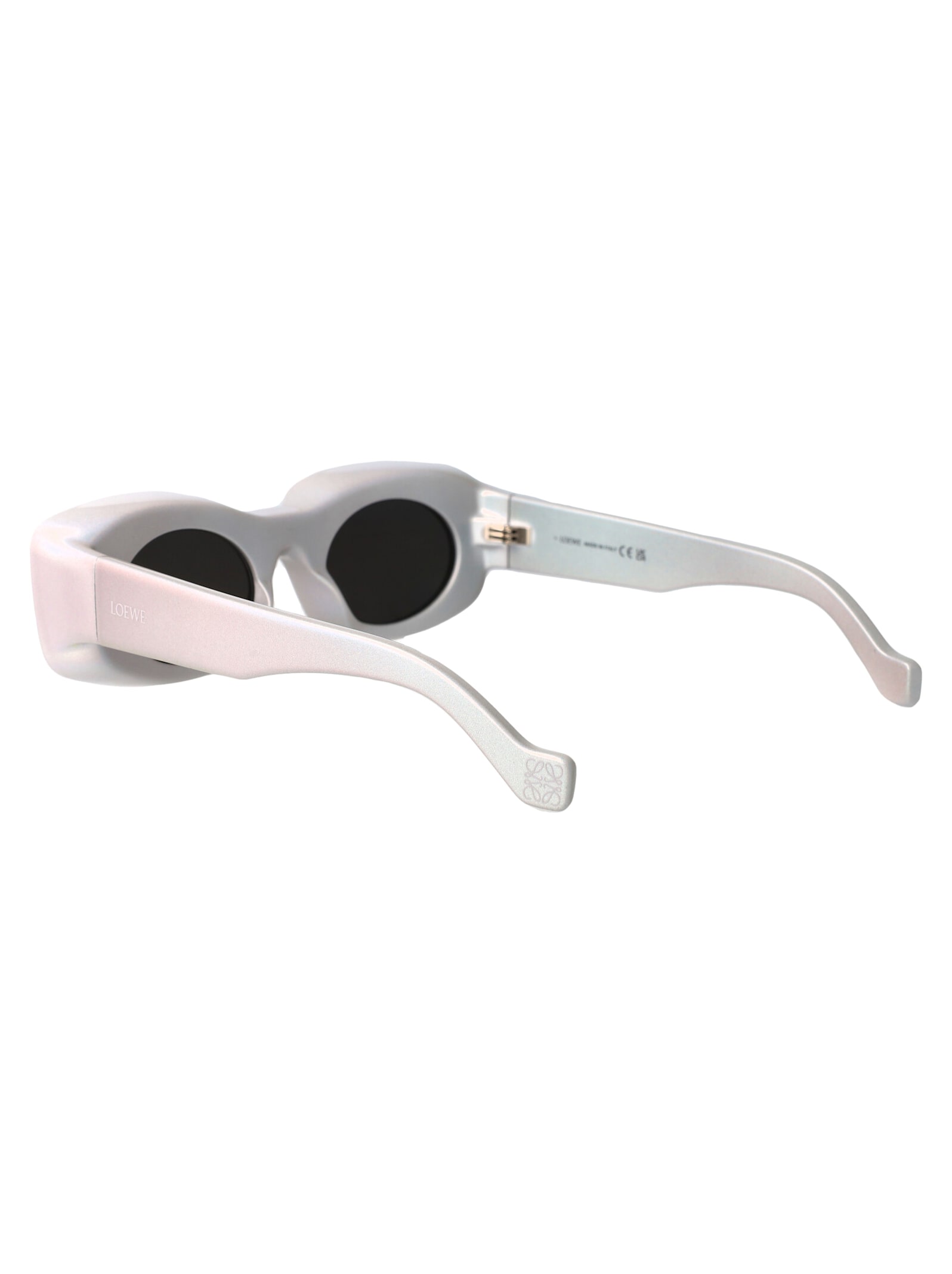 Shop Loewe Signature Sunglasses In Silver