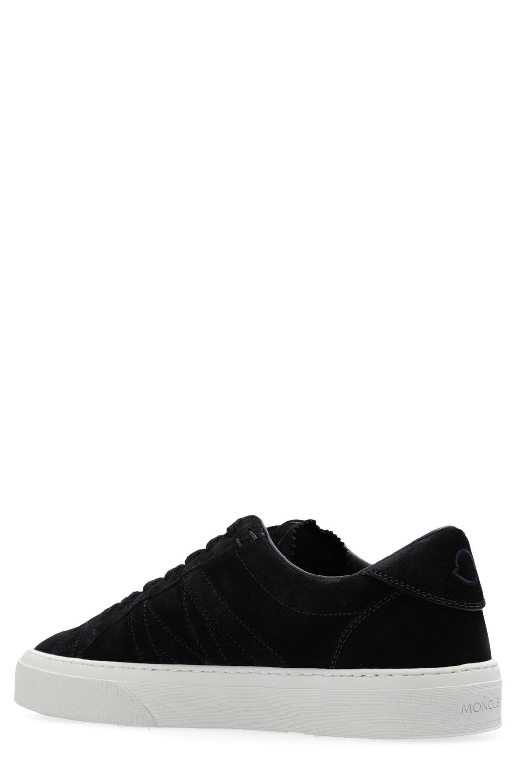 Shop Moncler Monaco M Lace-up Trainers In Black