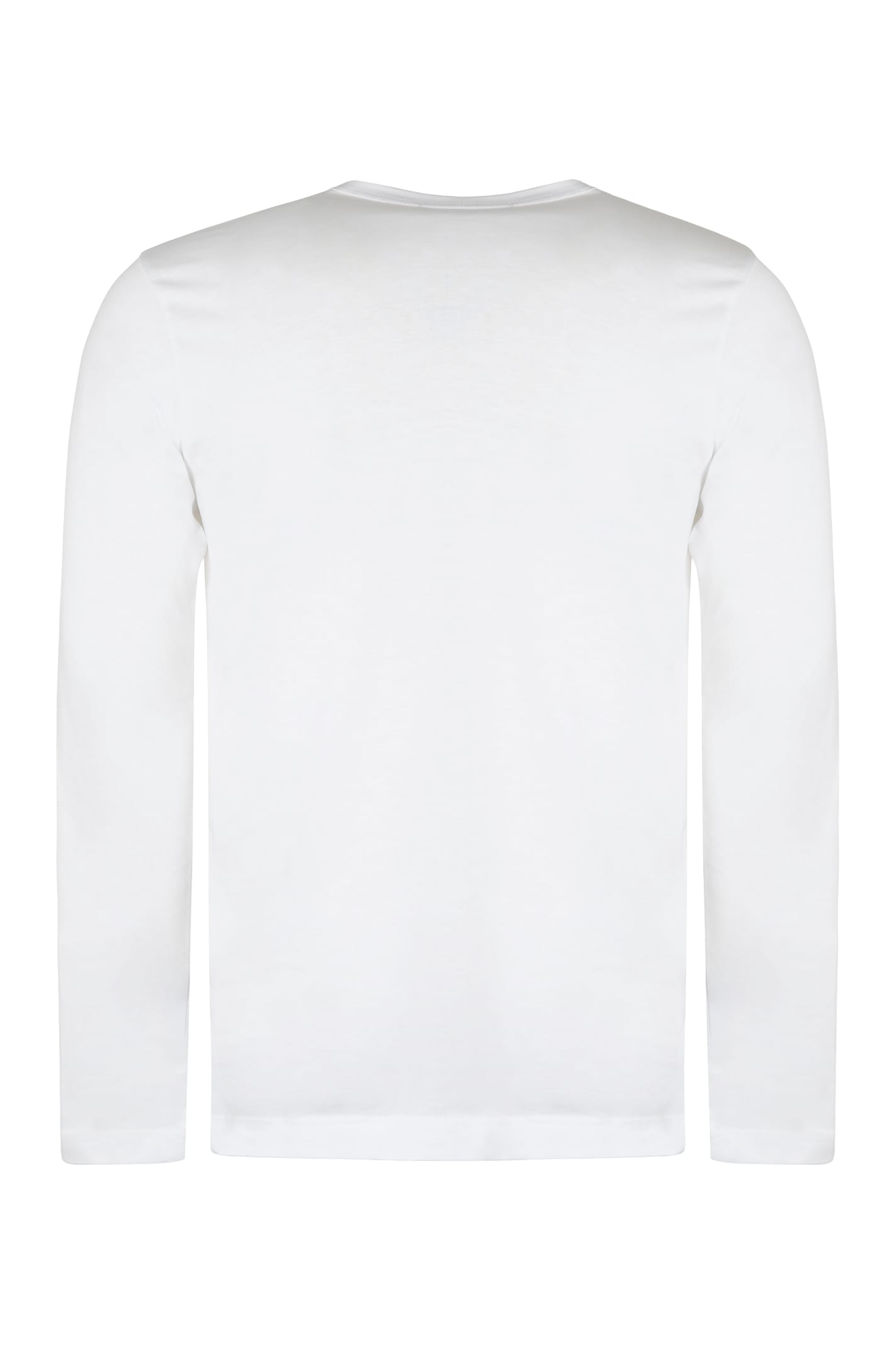 Comme Des Garçons Shirt Long Sleeve Cotton T-shirt In White