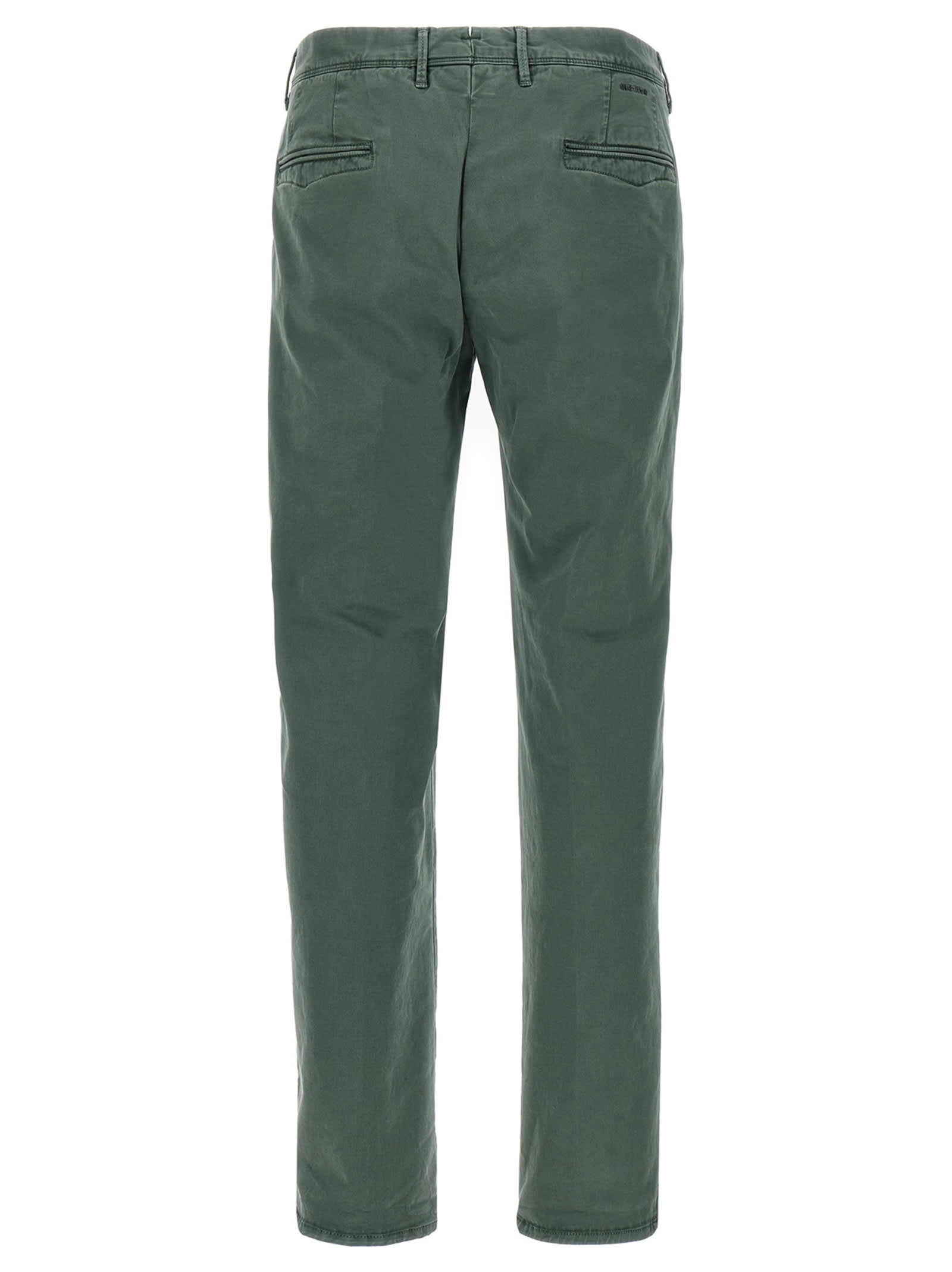 Incotex Panama Cotton Pants In Green