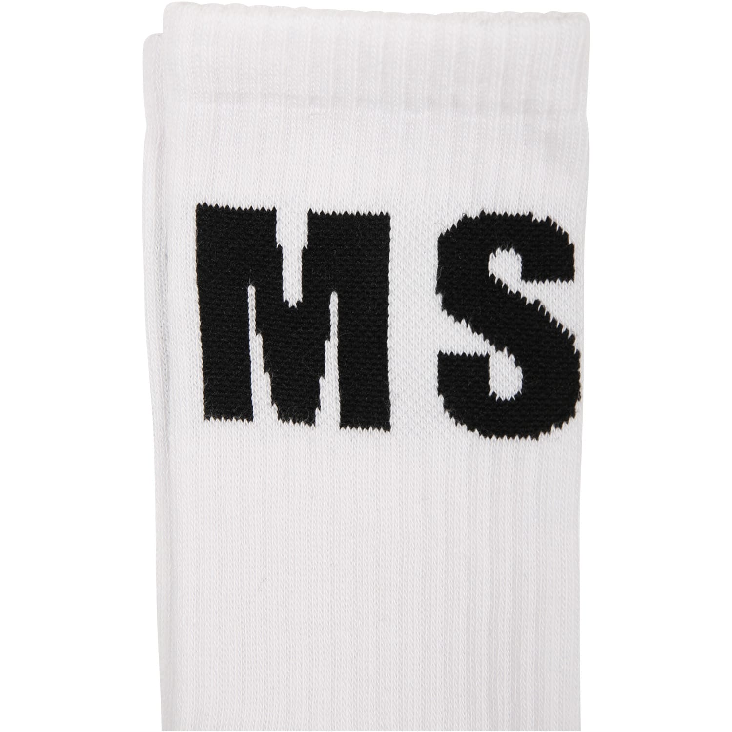 Shop Msgm White Socks For Kids With Logo