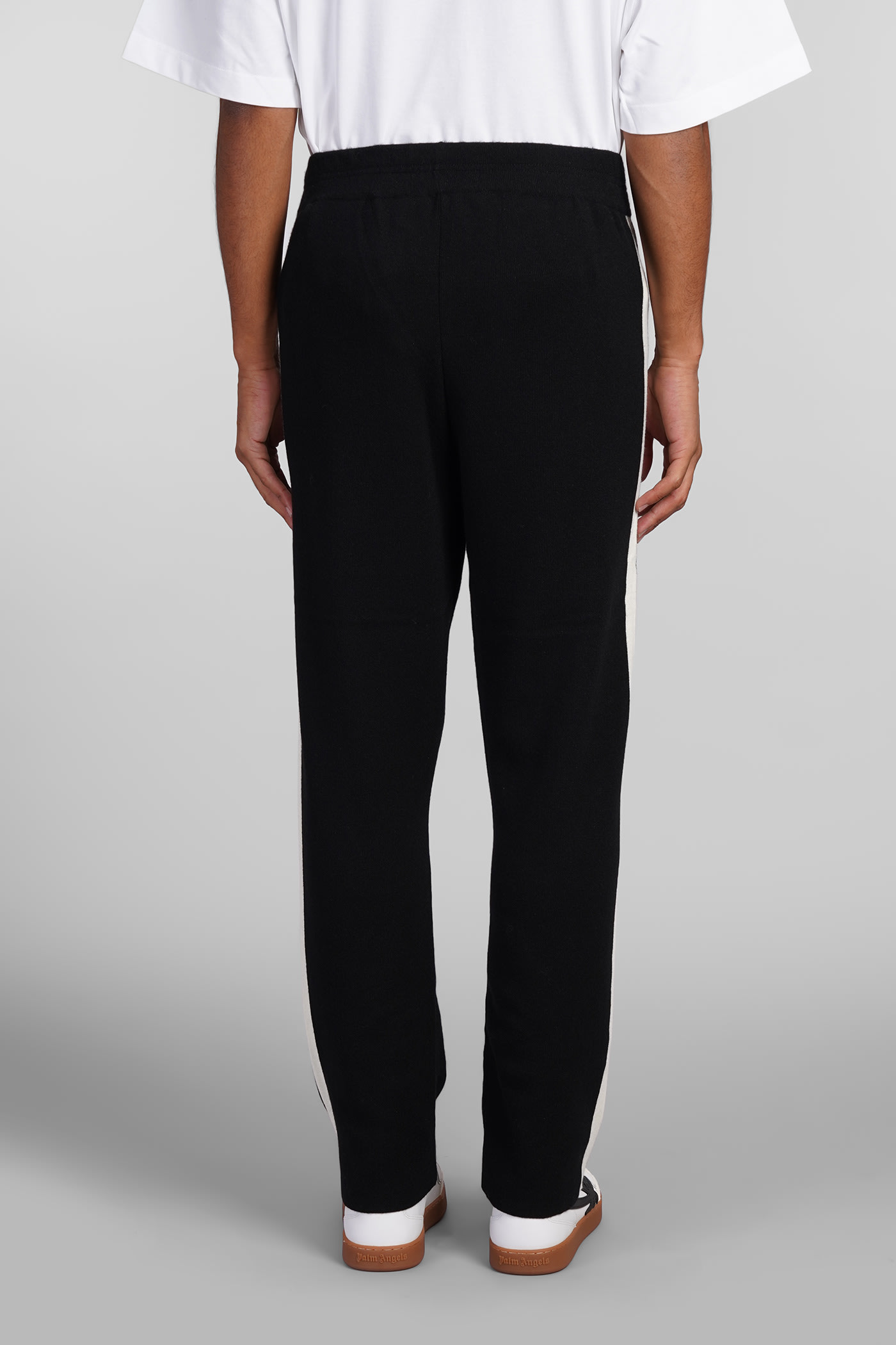 Shop Palm Angels Pants In Black Wool