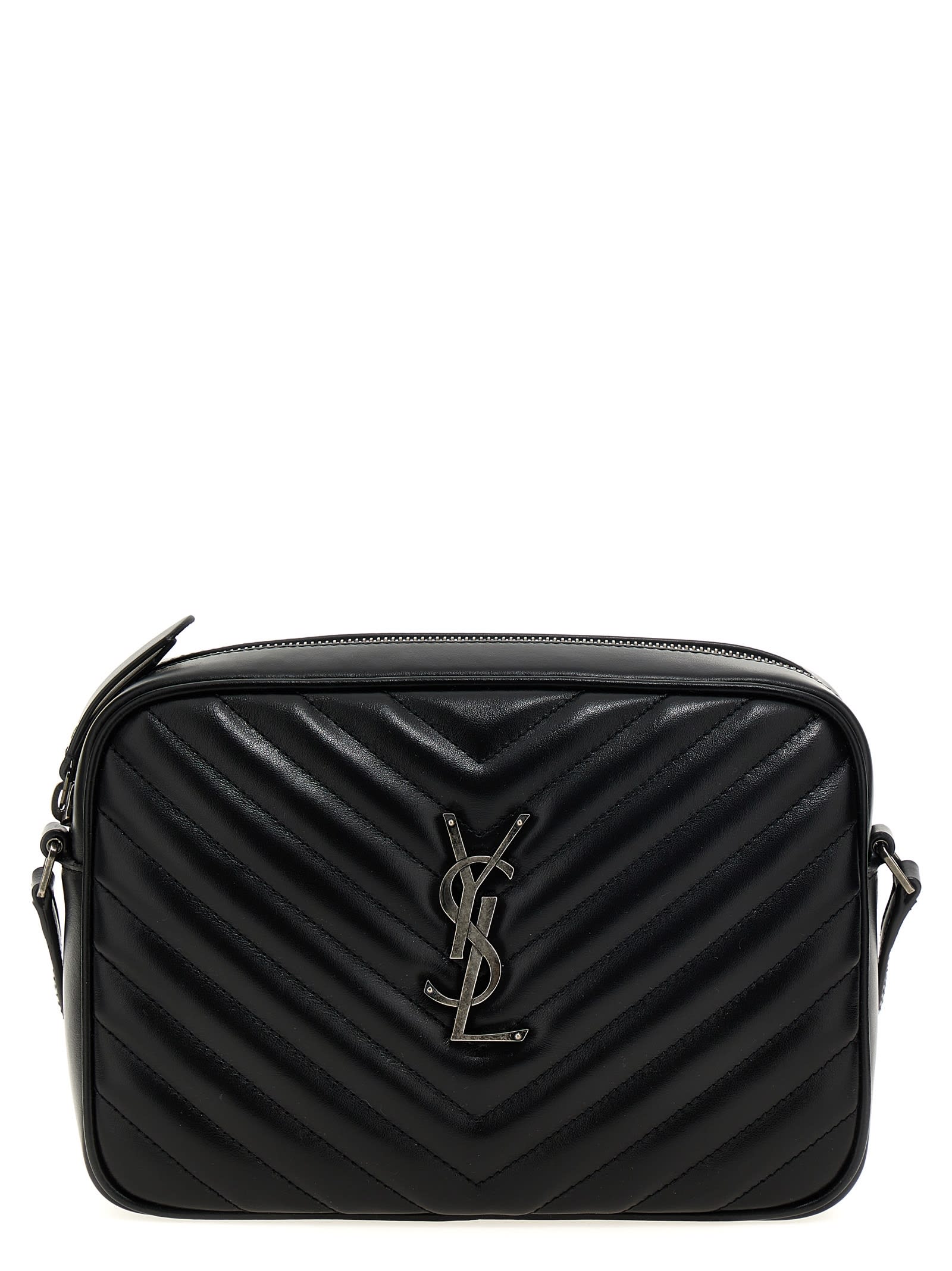 Saint Laurent Camera Bag Lou Crossbody Bag In Black