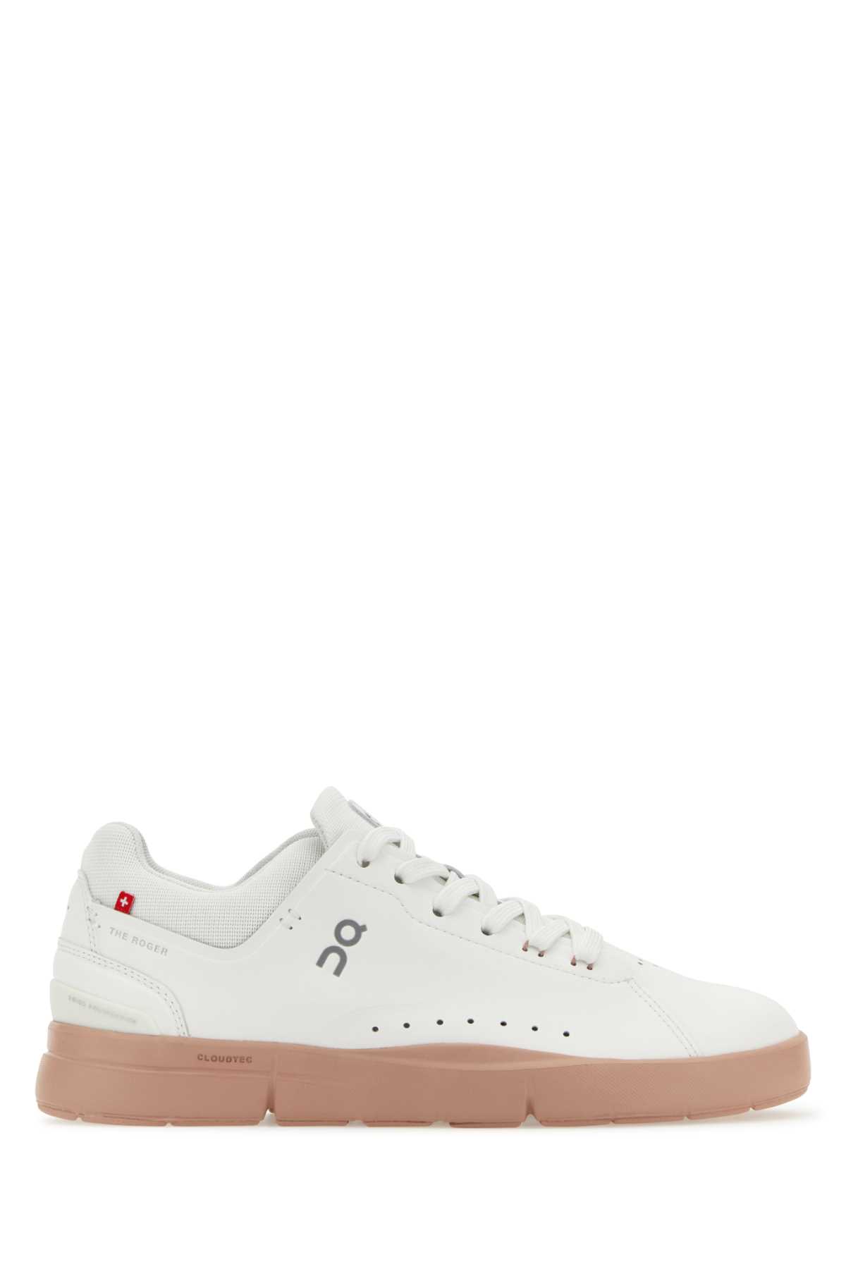 White Synthetic Leather And Mesh The Roger Advantage Sneakers