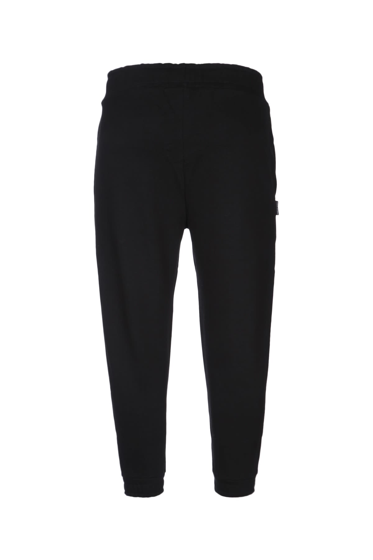 Family First Heart-embroidered Track Pants In Black