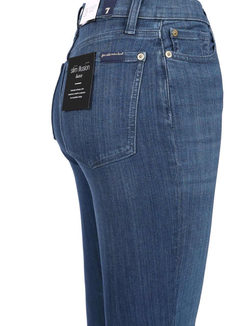 Shop 7 For All Mankind Hw Ali Neptune Flared Jeans In Blue