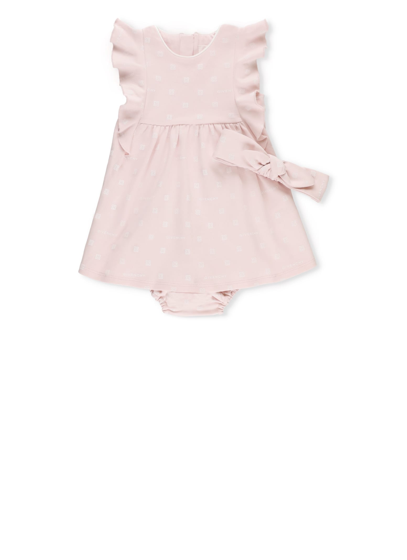 Givenchy Babies' Three Piece Monogram Set In Pink