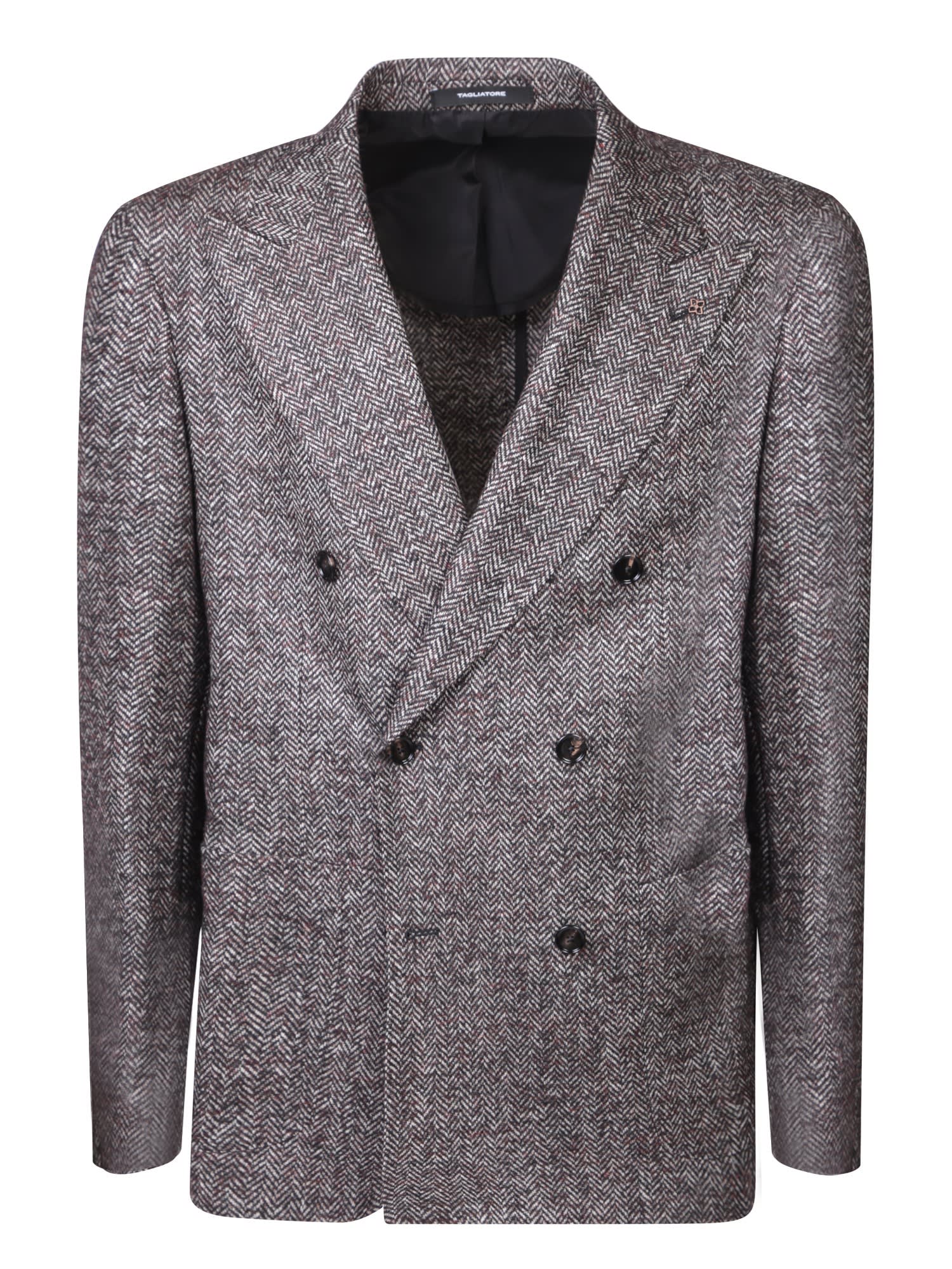 TAGLIATORE HERRINGBONE PATTERN JACKET