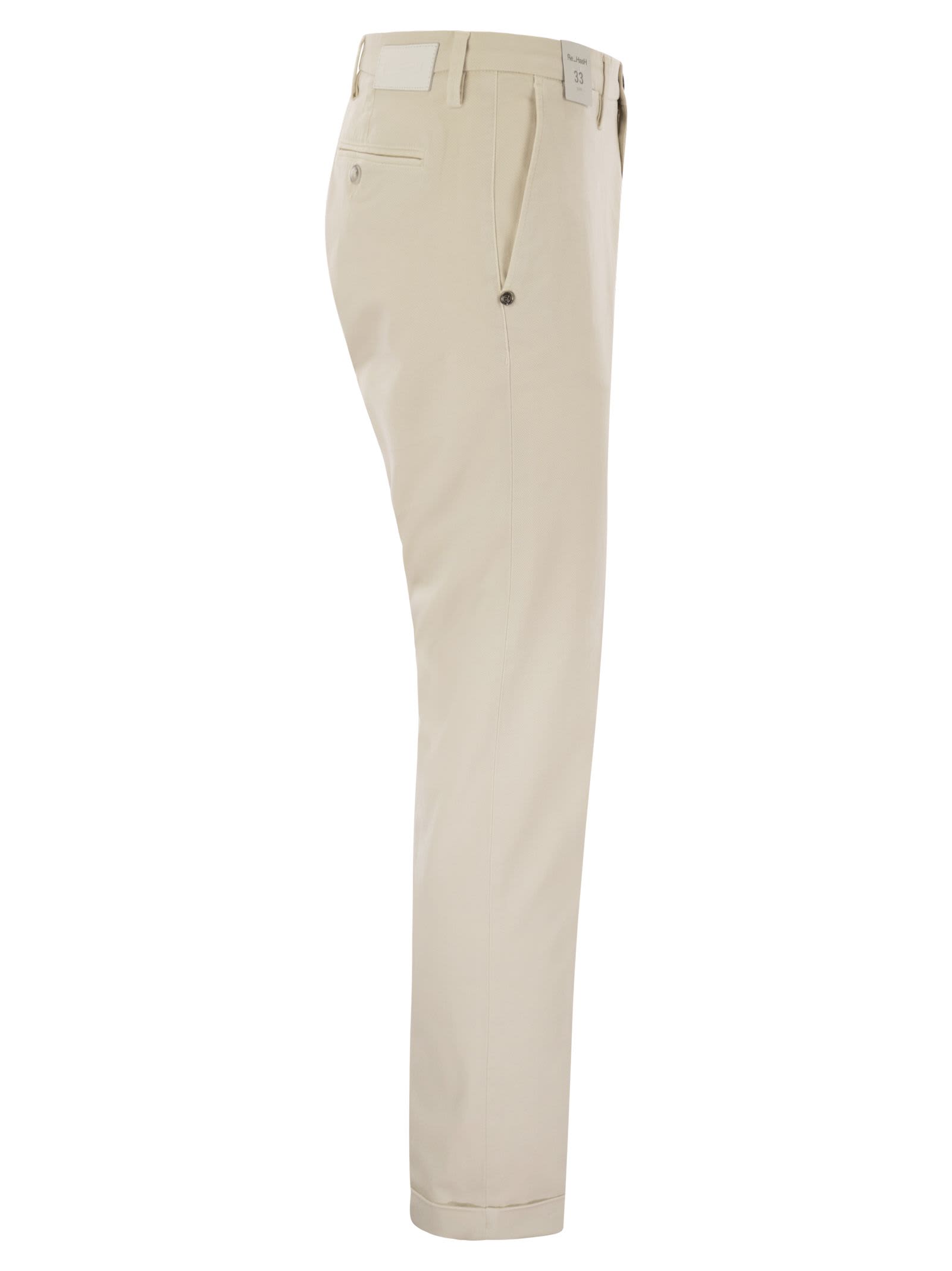 Re-hash Mucha - Stretch Cotton And Lyocell Chino In Neutral