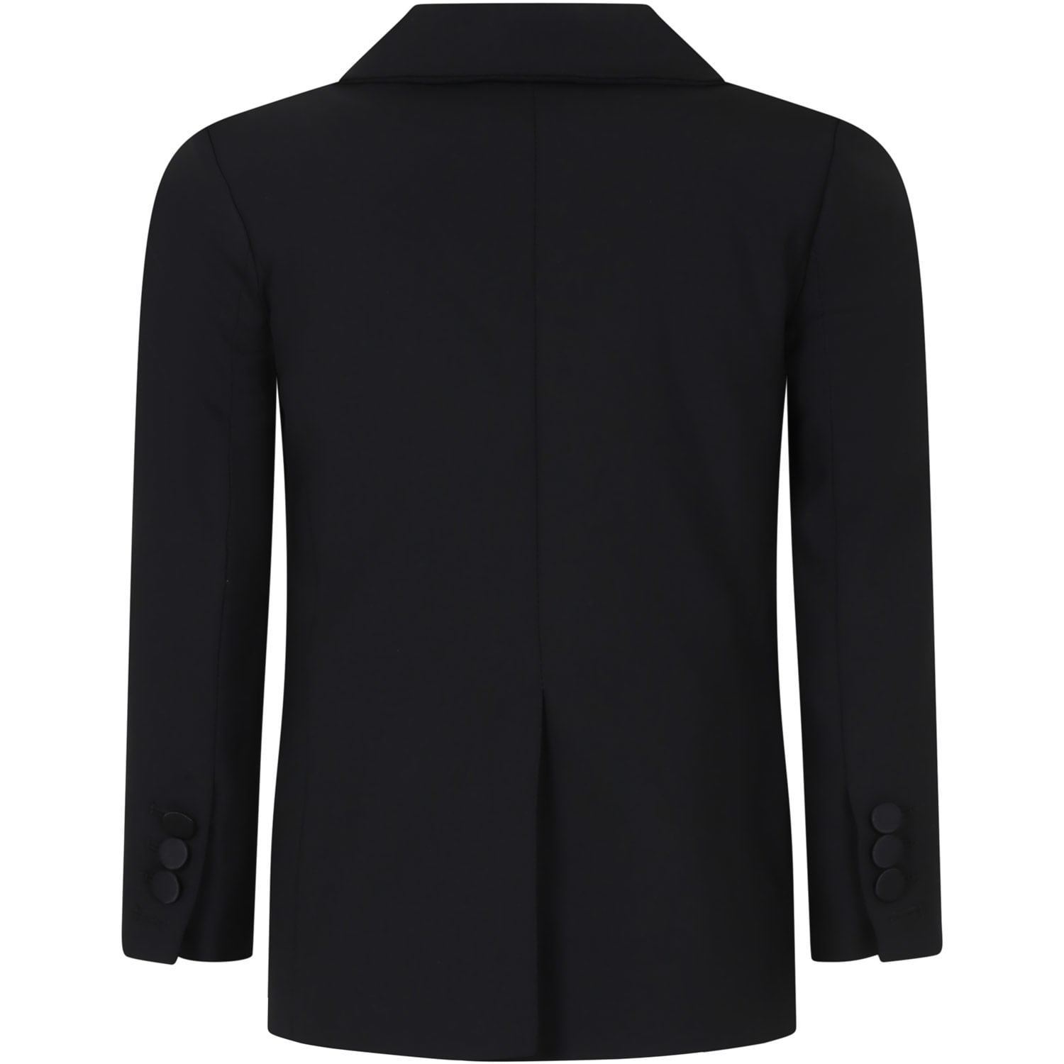 Dsquared2 Black Jacket For Boy In Black