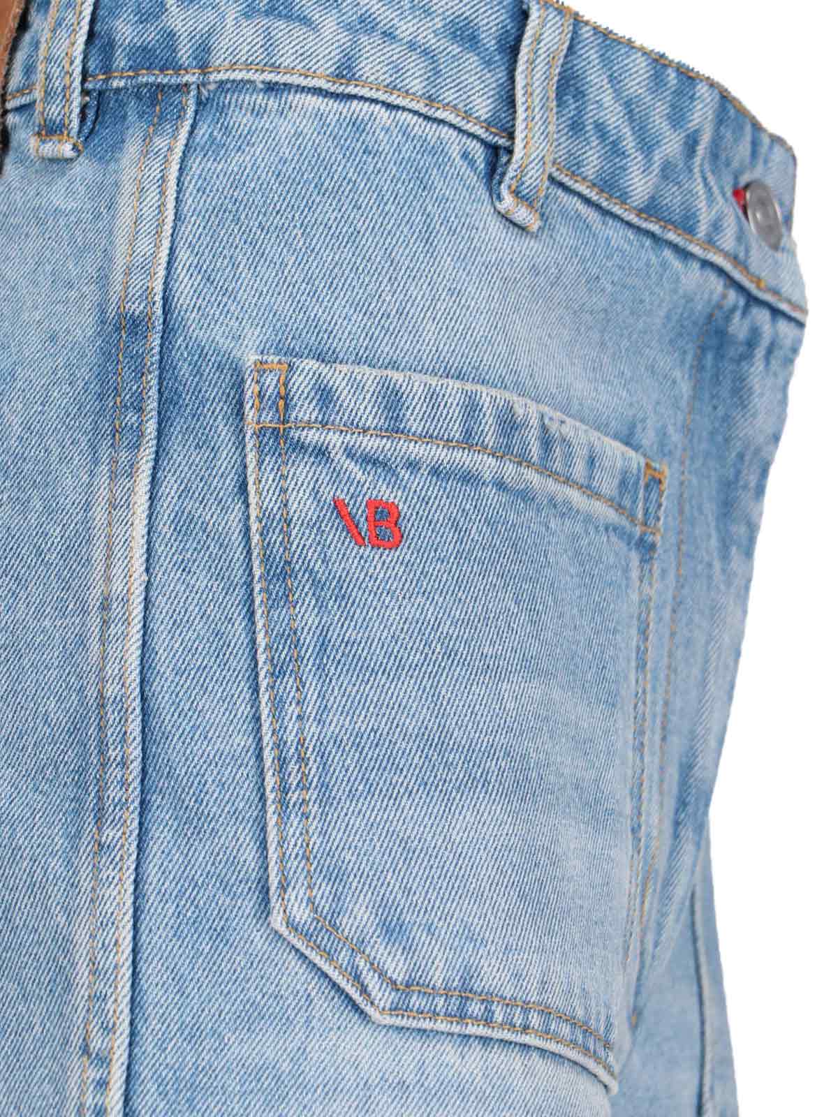 Victoria Beckham Alina Bootcut Jeans In Pale Blue Wash