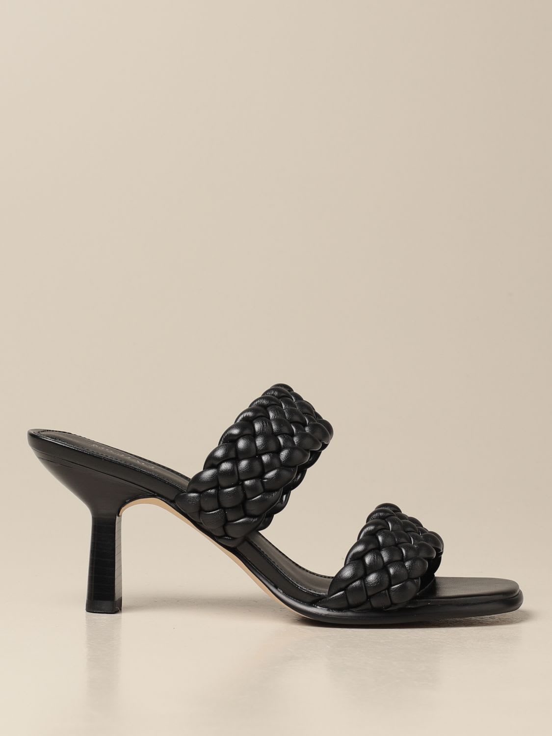 Michael Michael Kors Heeled Sandals Amelia Michael Michael Kors Mules In Woven Synthetic Leather