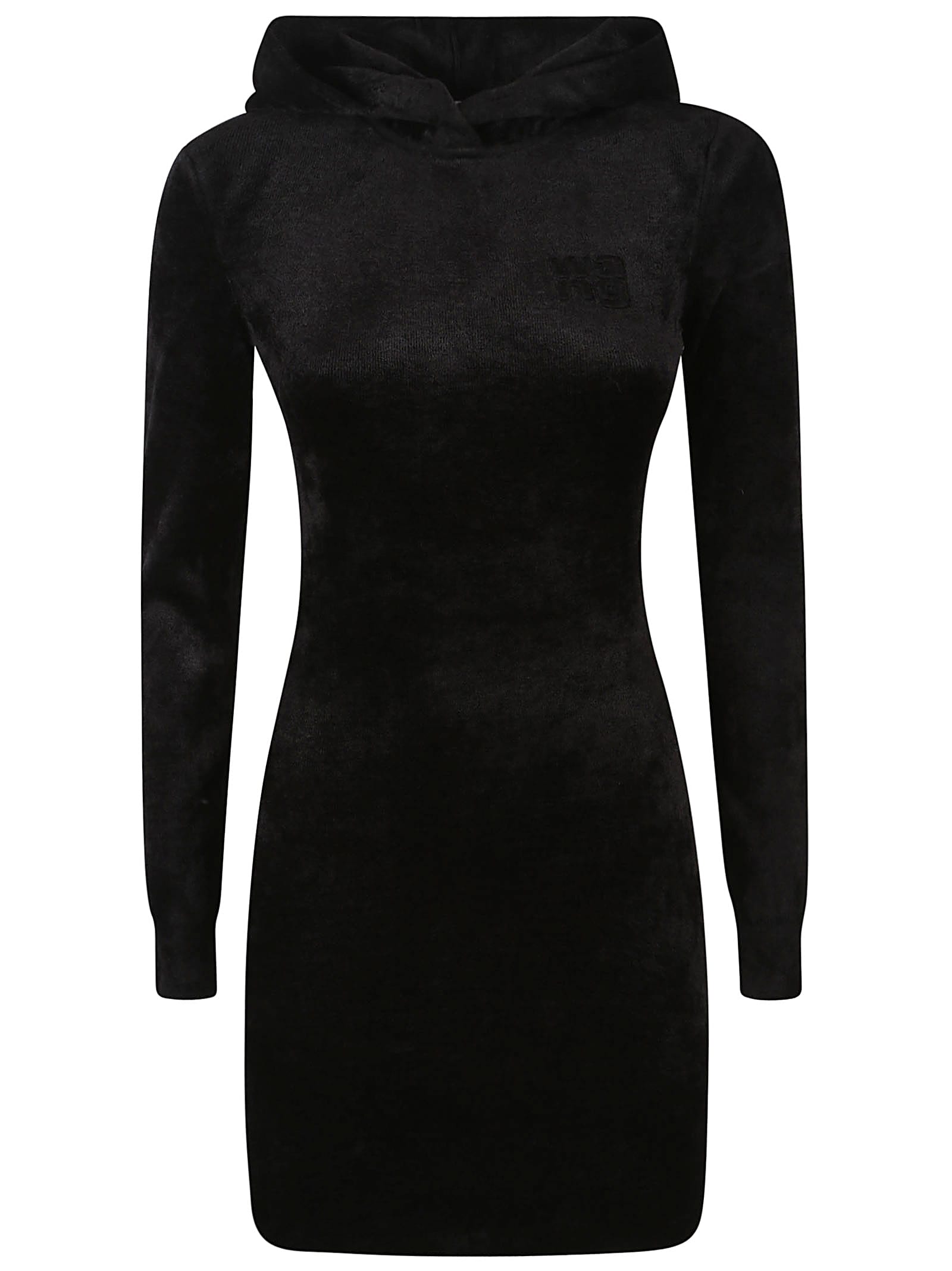 Long Sleeve Embossed Logo Mini Dress