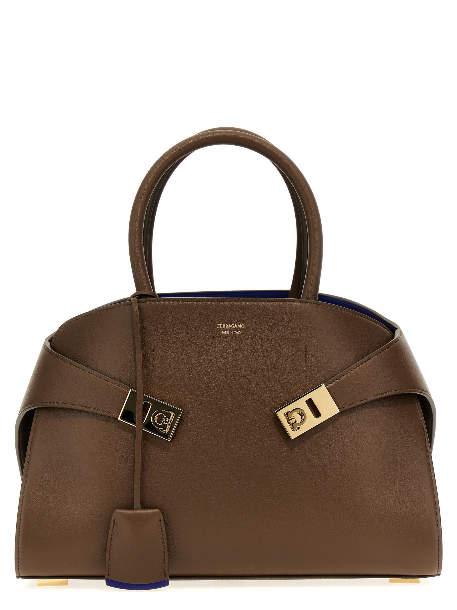 Ferragamo Brown Hug Satchel Bag In Brown