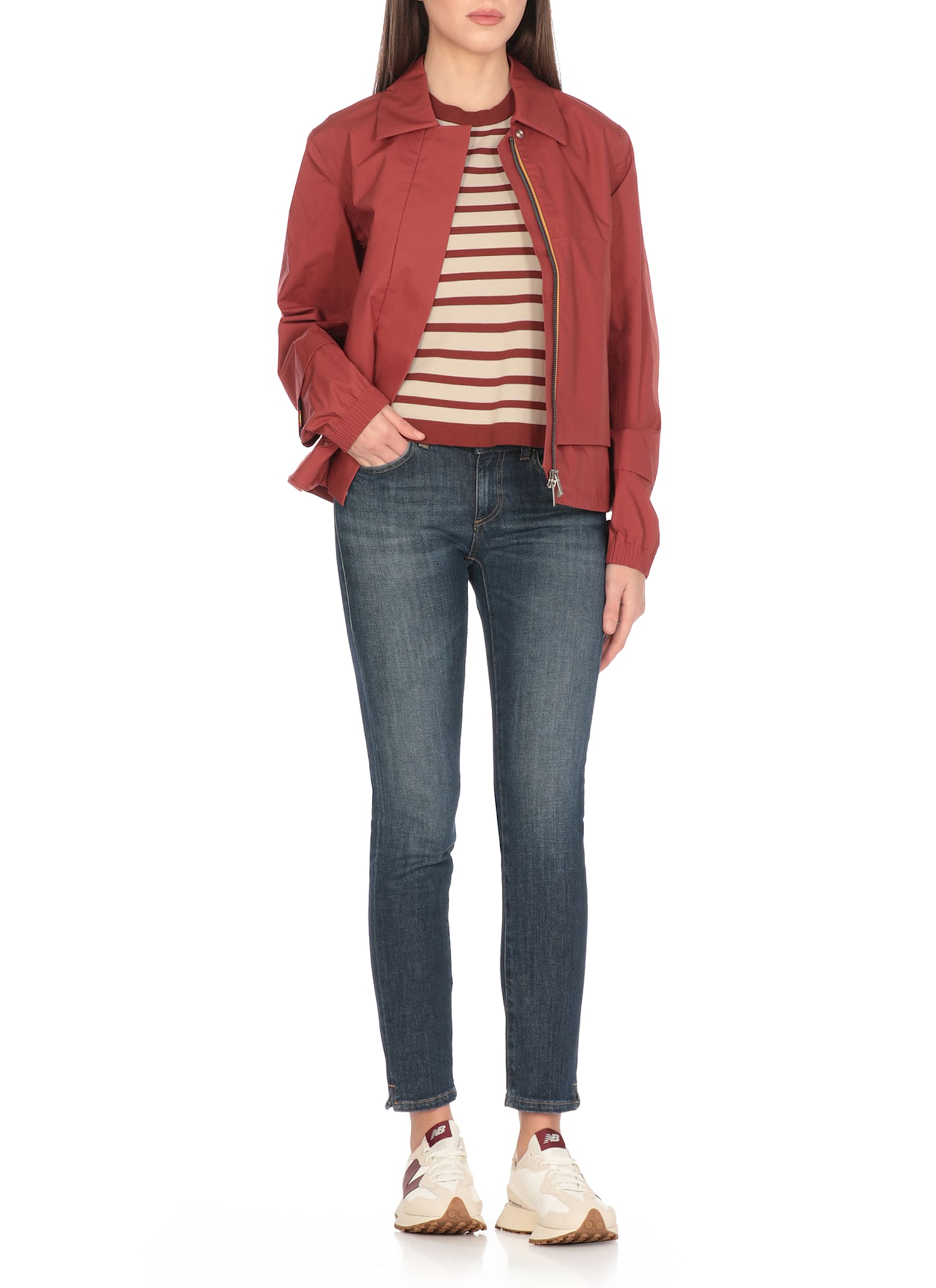 K-way Isarty 3l Poplin Jacket In Red