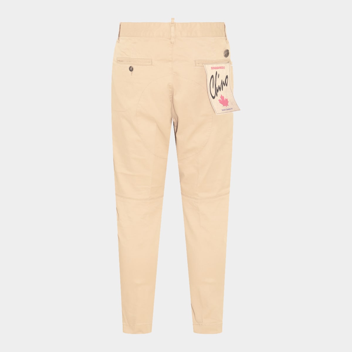 Shop Dsquared2 Beige Cotton Blend Trousers