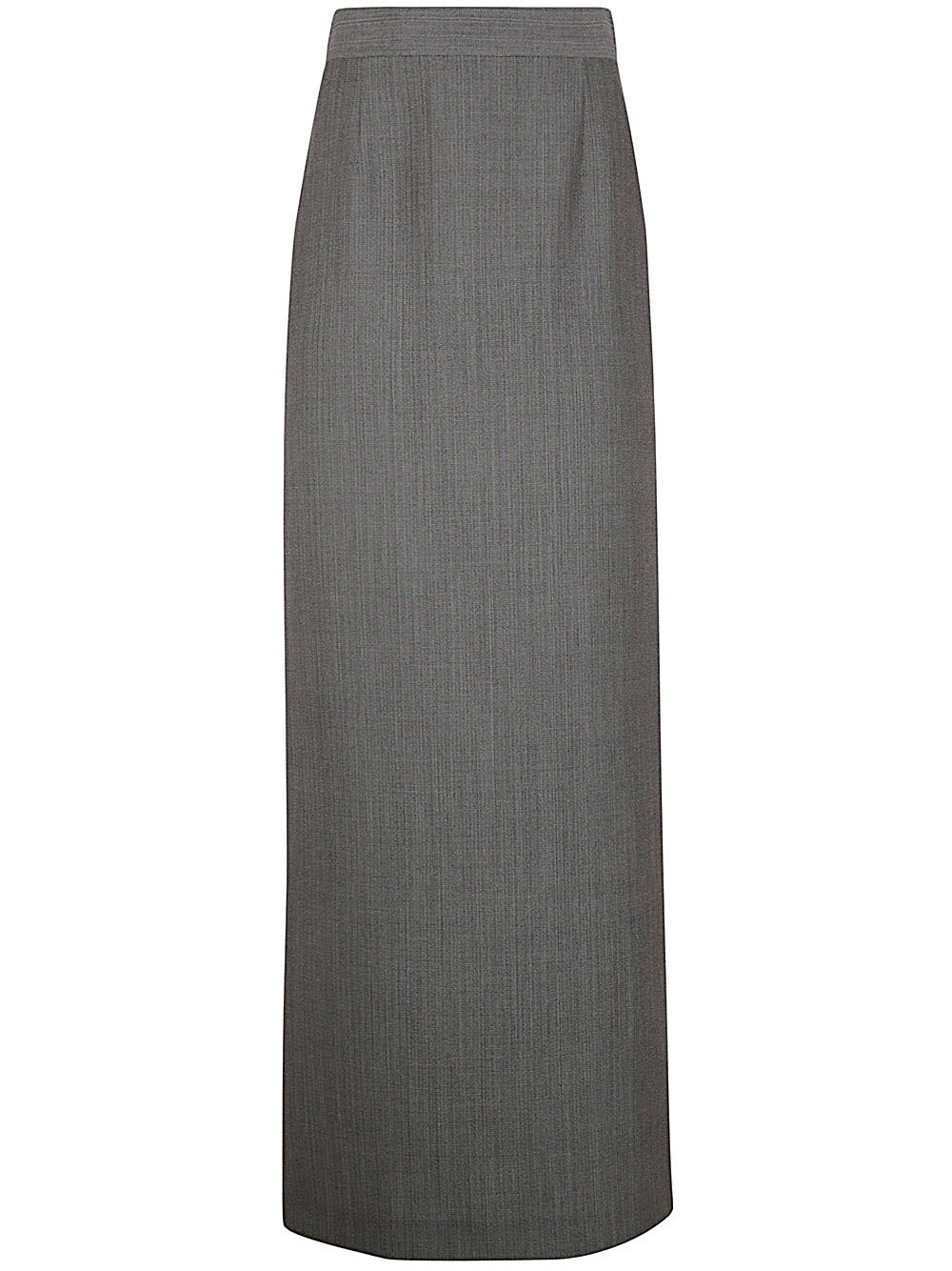 Shop Alberta Ferretti Wool Tweed Long Skirt In Fantasy Black