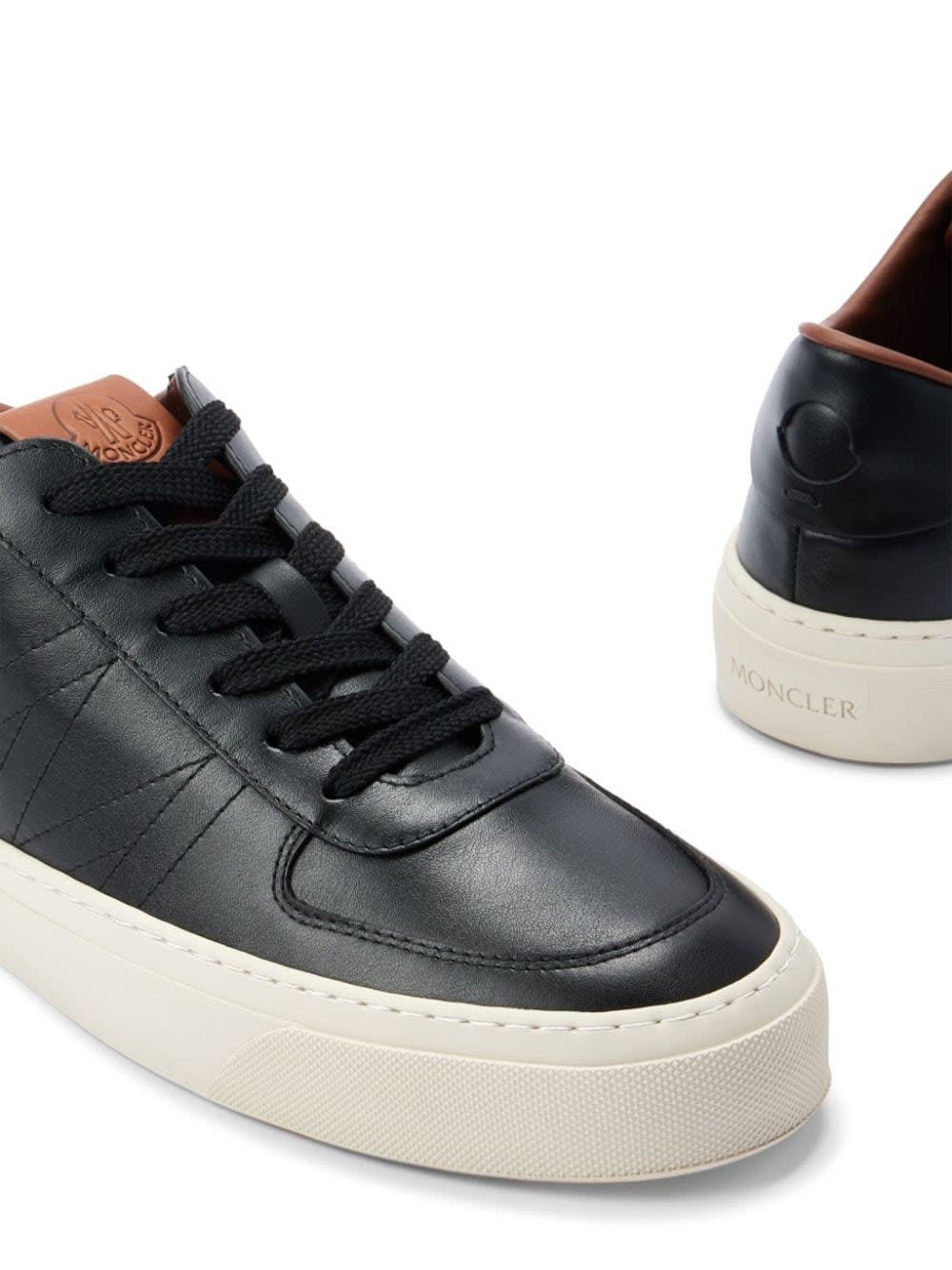 Shop Moncler Black Monclub Sneakers