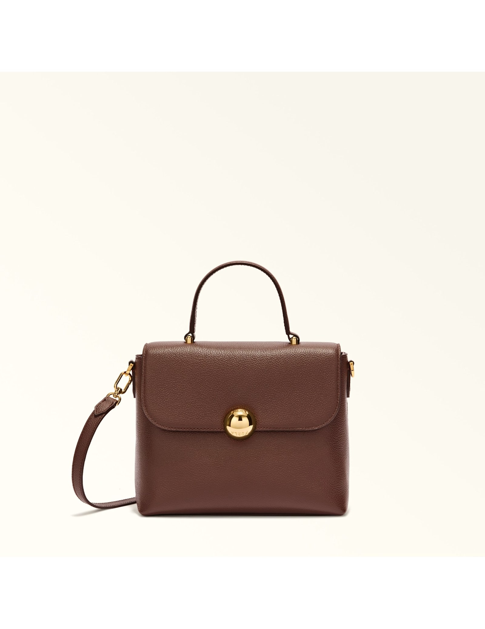 Furla Moonlight S Chocolate Leather Handbag In Brown