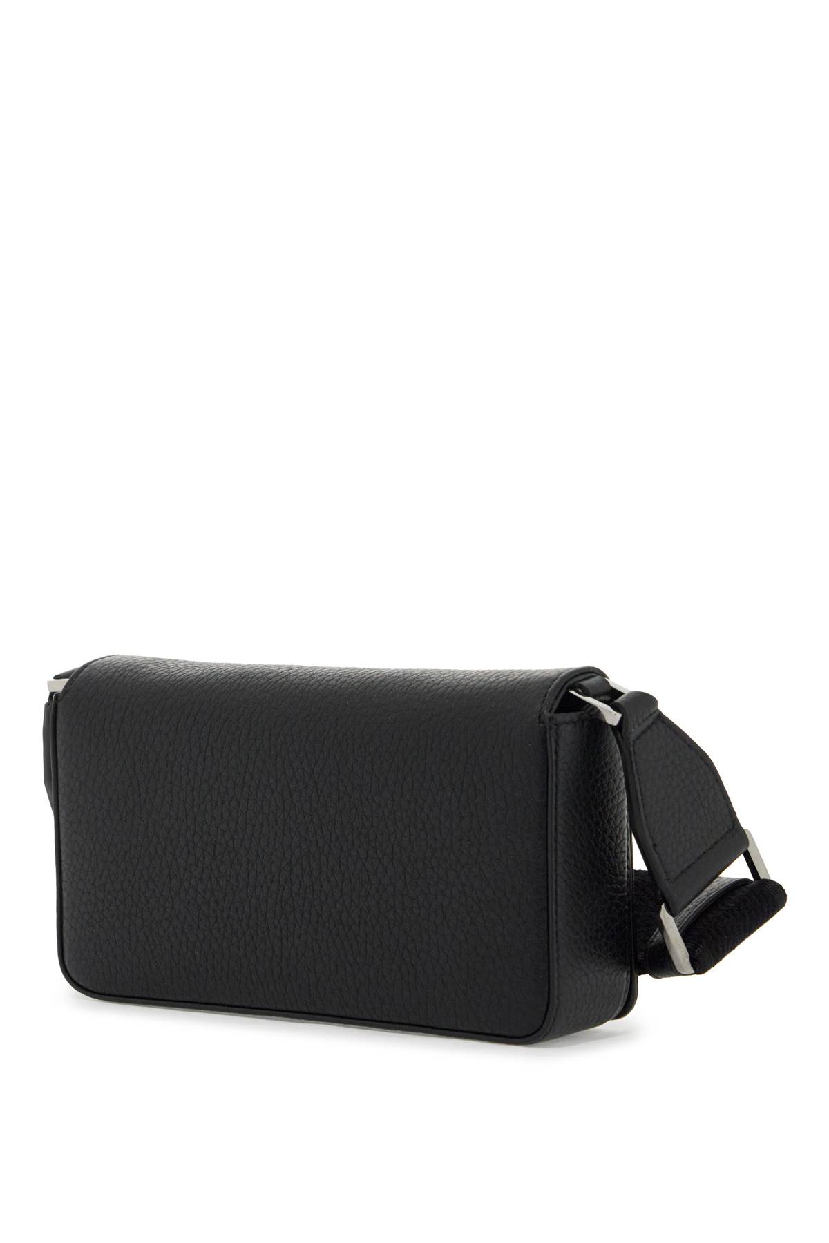 Shop Dolce & Gabbana Mini Leather Crossbody Bag With Shoulder Strap. In Nero (metallic)