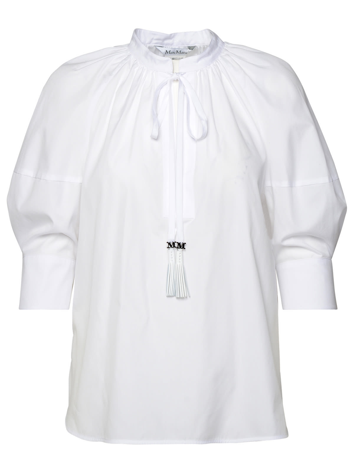 Shop Max Mara Carpi White Cotton Shirt