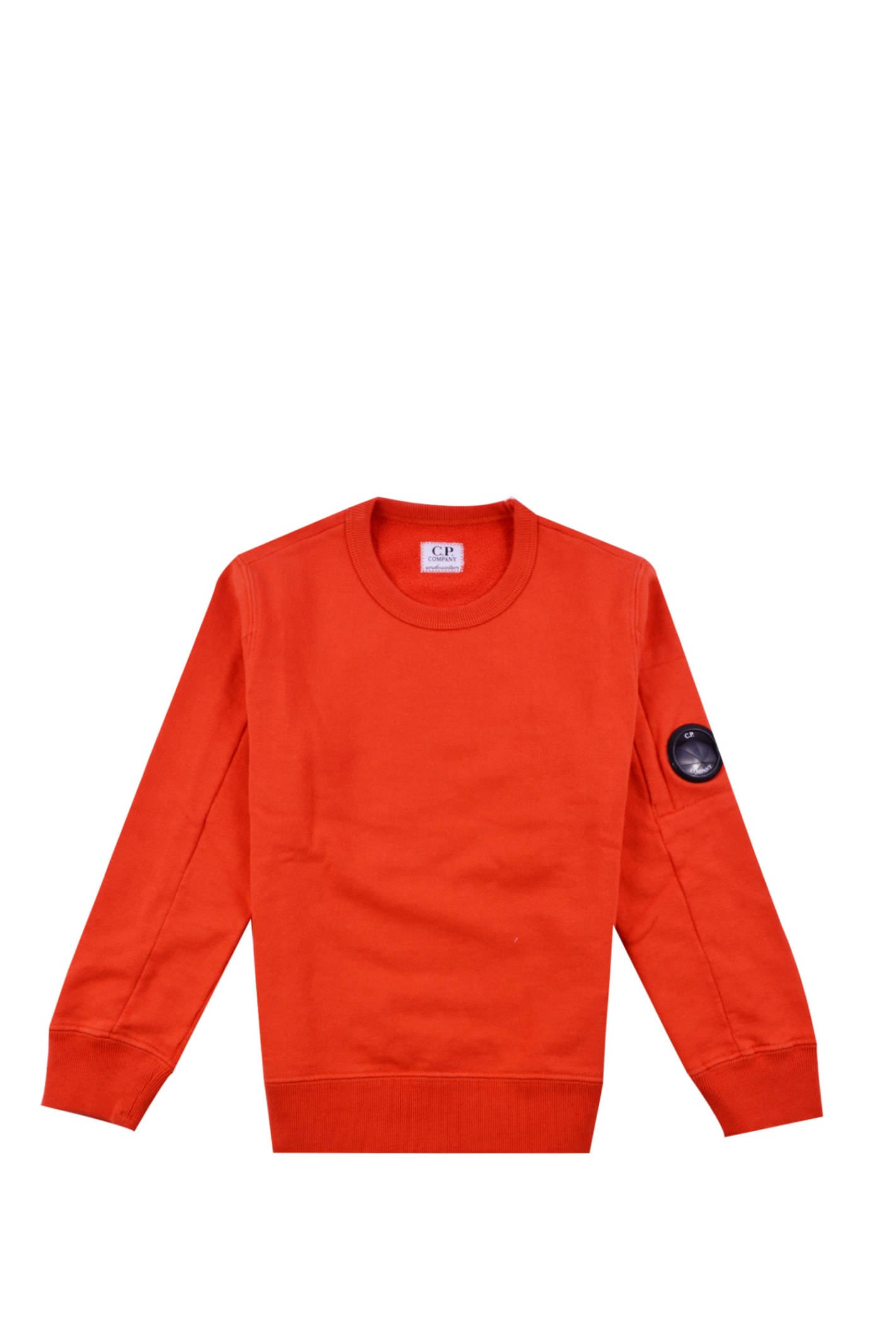 C.p. Company Kids' Cotton Sweatshirt In Orange