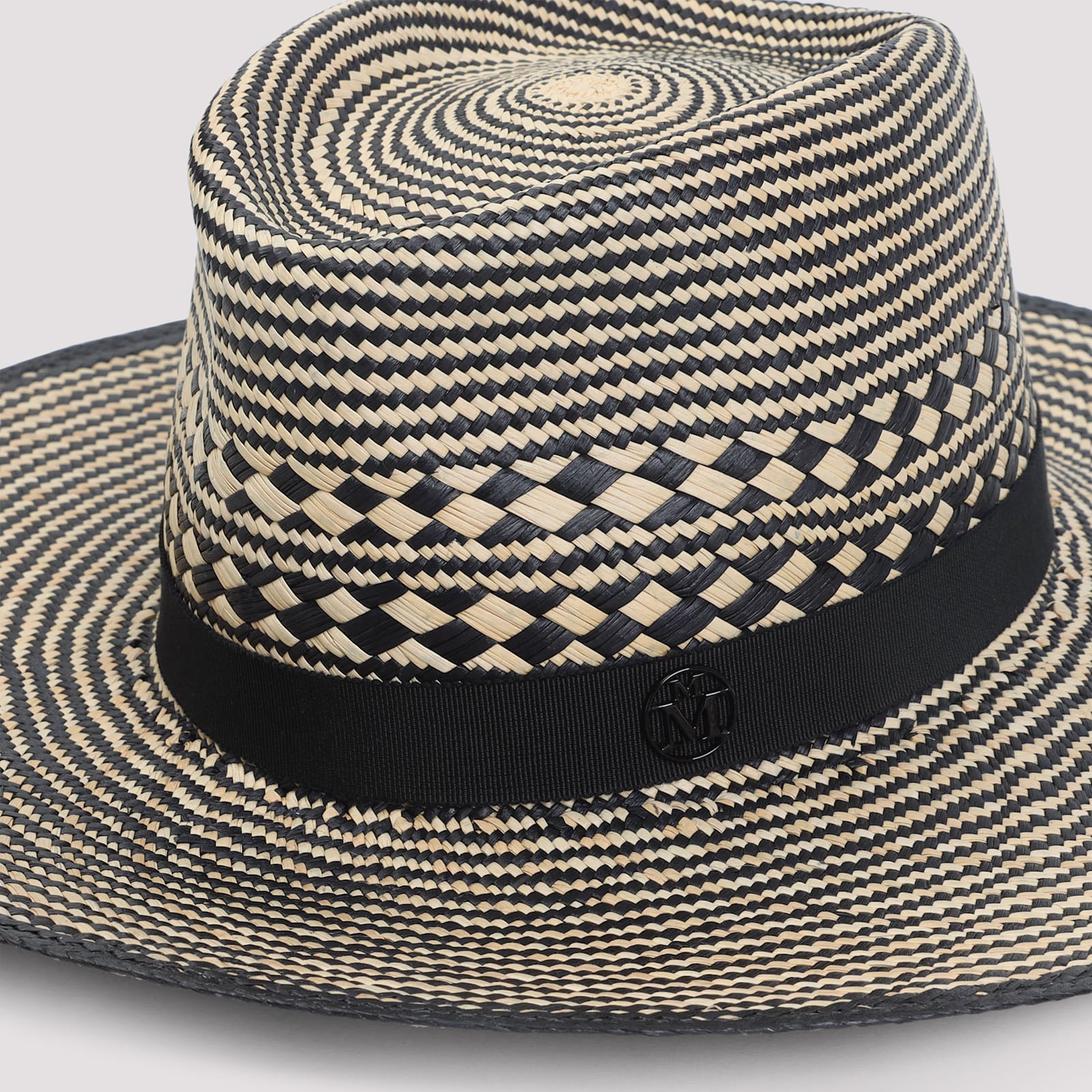 Maison Michel Charles Bicolor Hat In Black