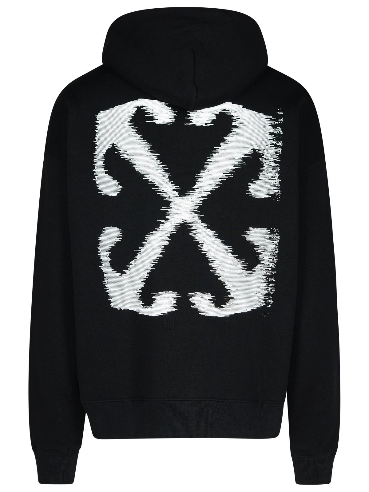 Shop Off-white Windy Black Cotton Sweatshirt