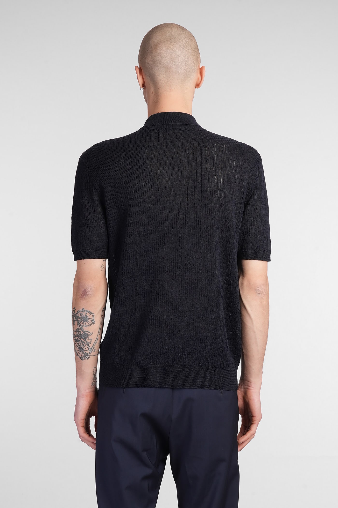 Shop Barena Venezia Marco Polo In Blue Linen