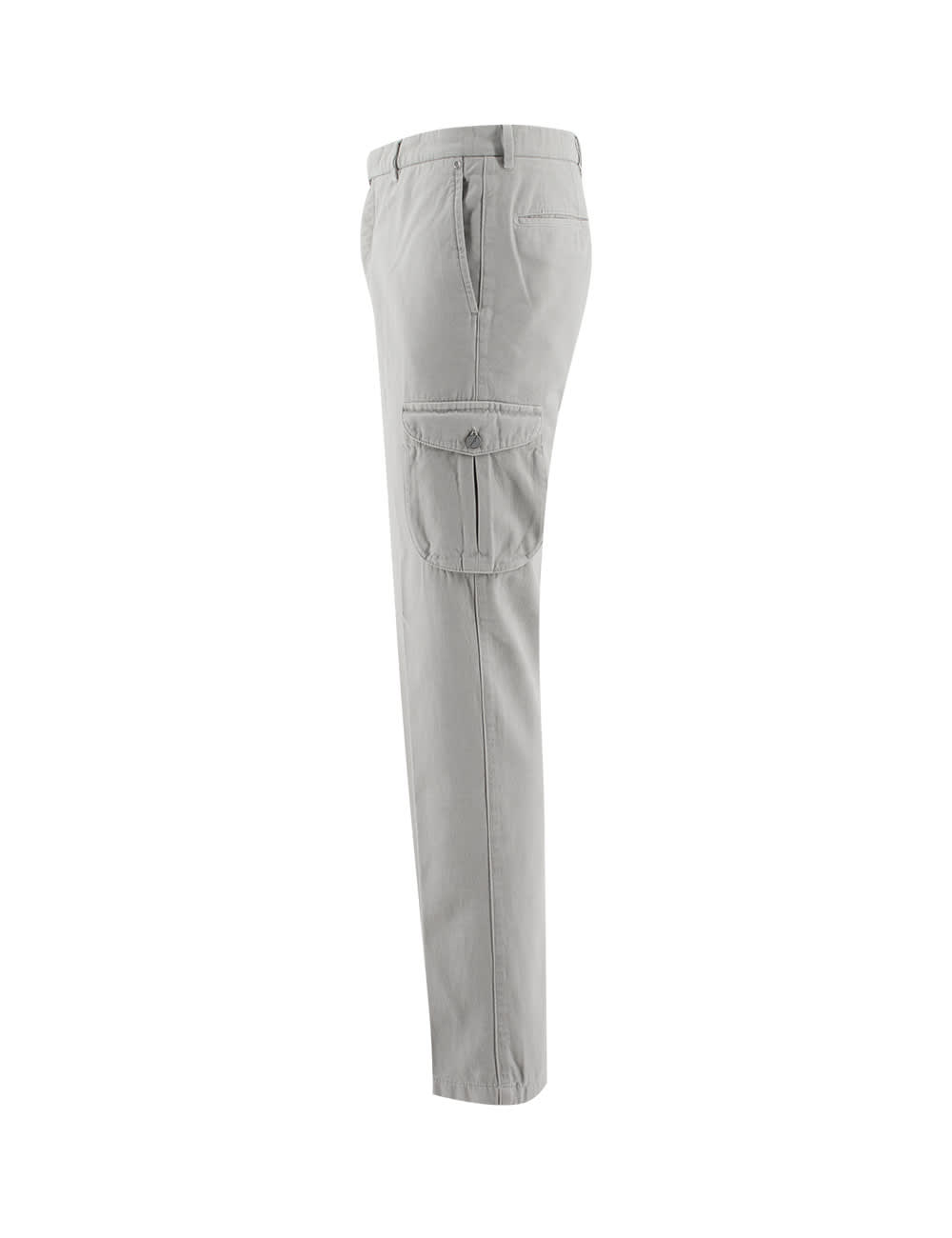 Shop Kiton Trousers In Platinum